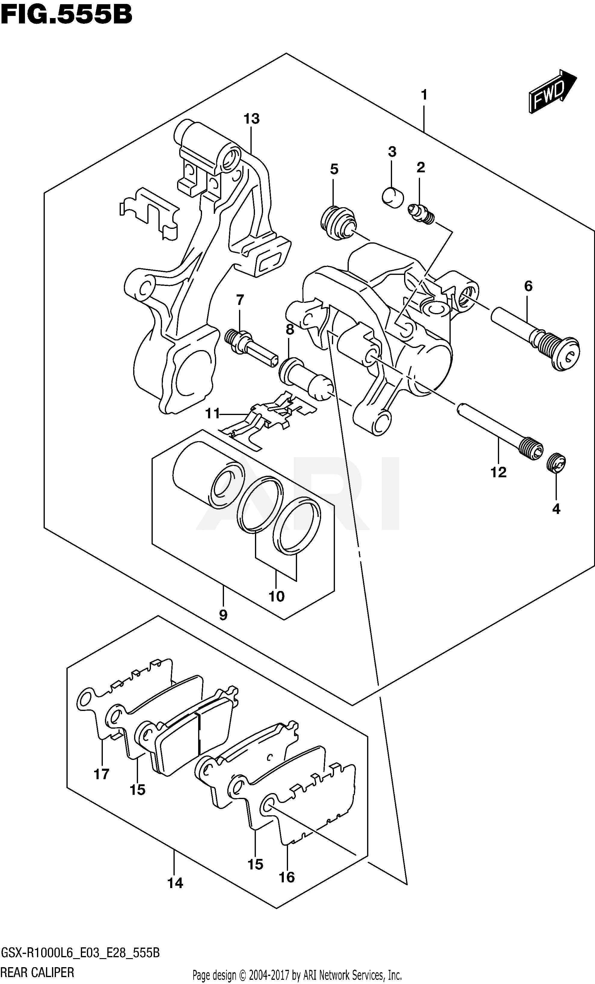 REAR CALIPER (GSX-R1000L6 E28)