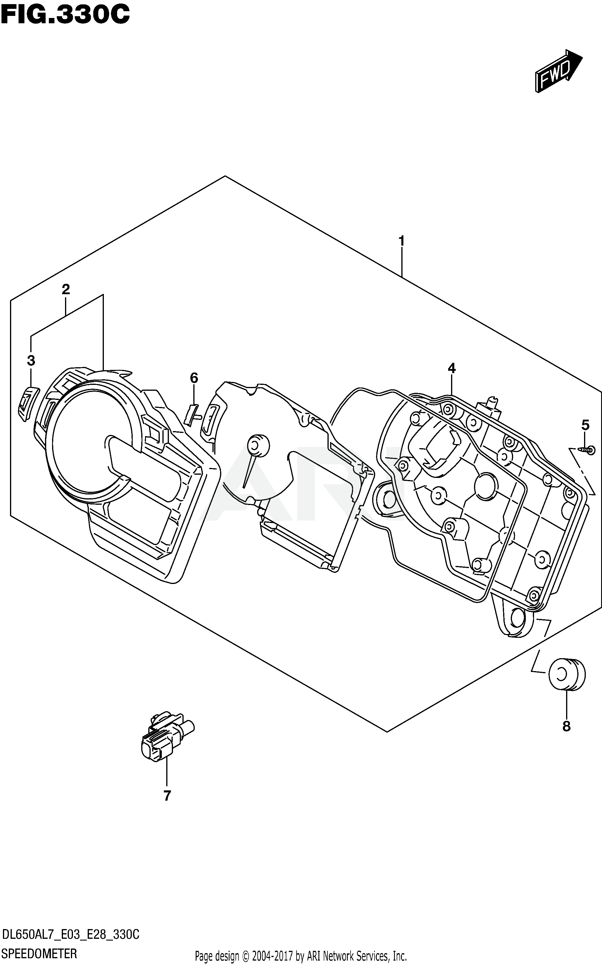 SPEEDOMETER (DL650AL7 E33)