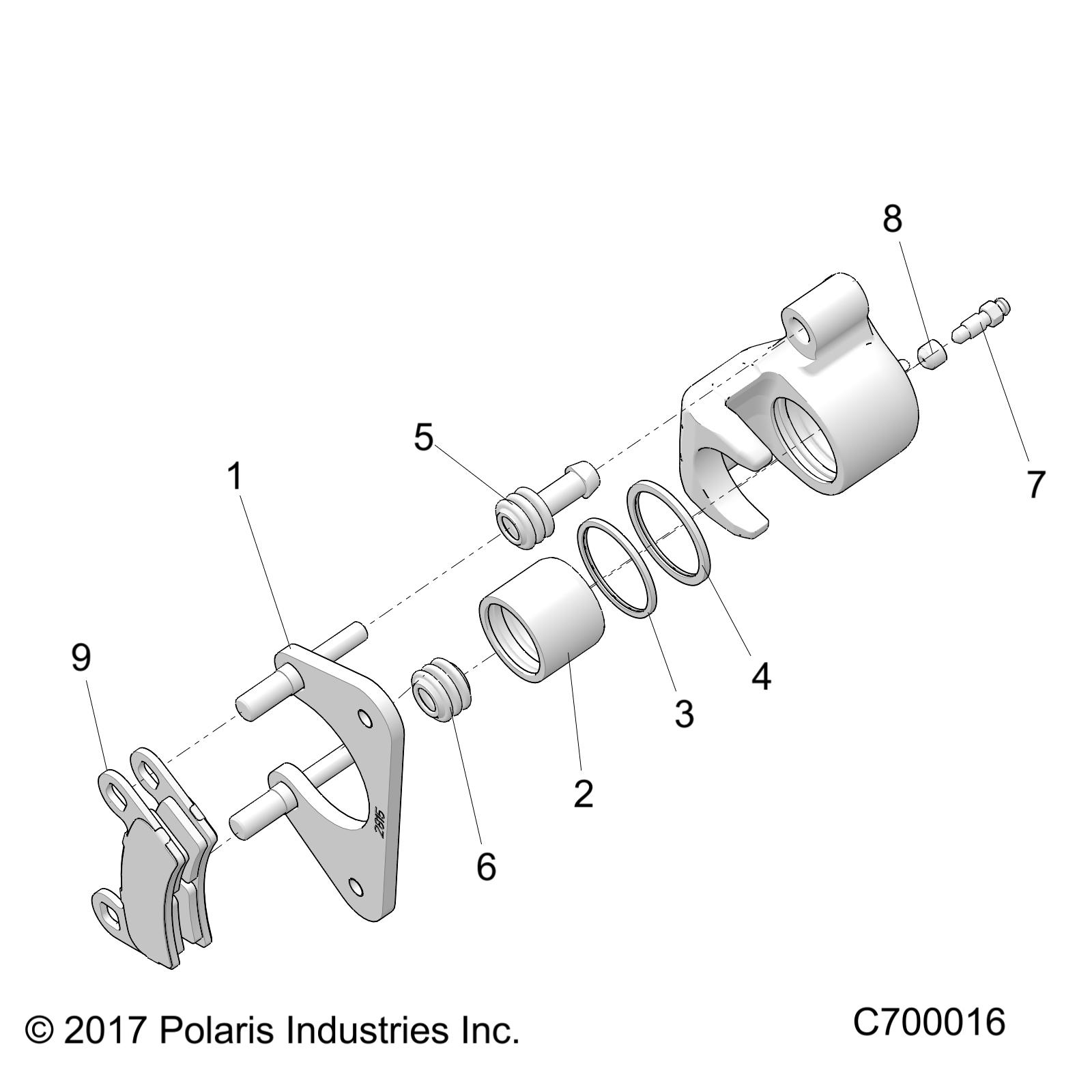 BRAKES, REAR CALIPER - R20RRM99AL (C700016)