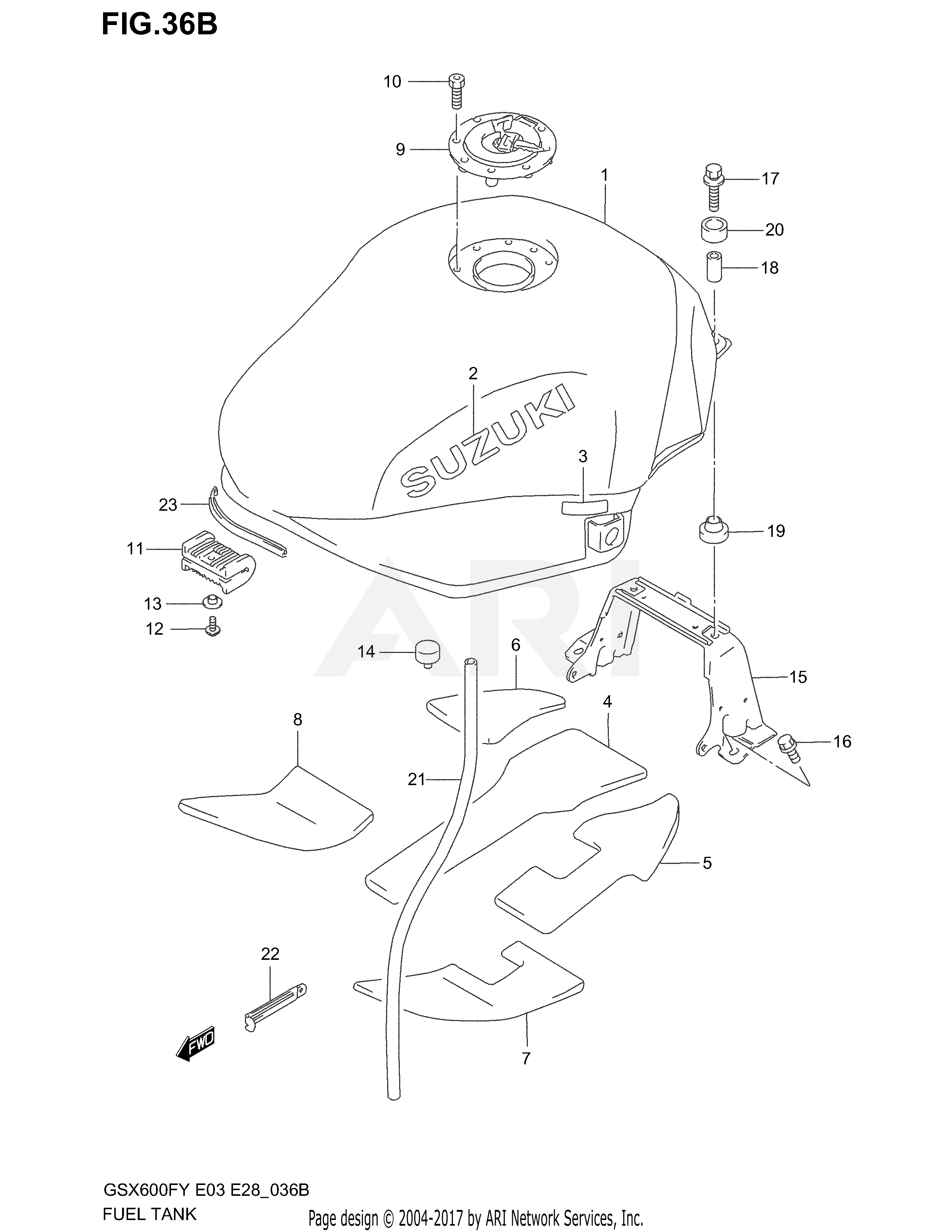 FUEL TANK (MODEL K2/K3)