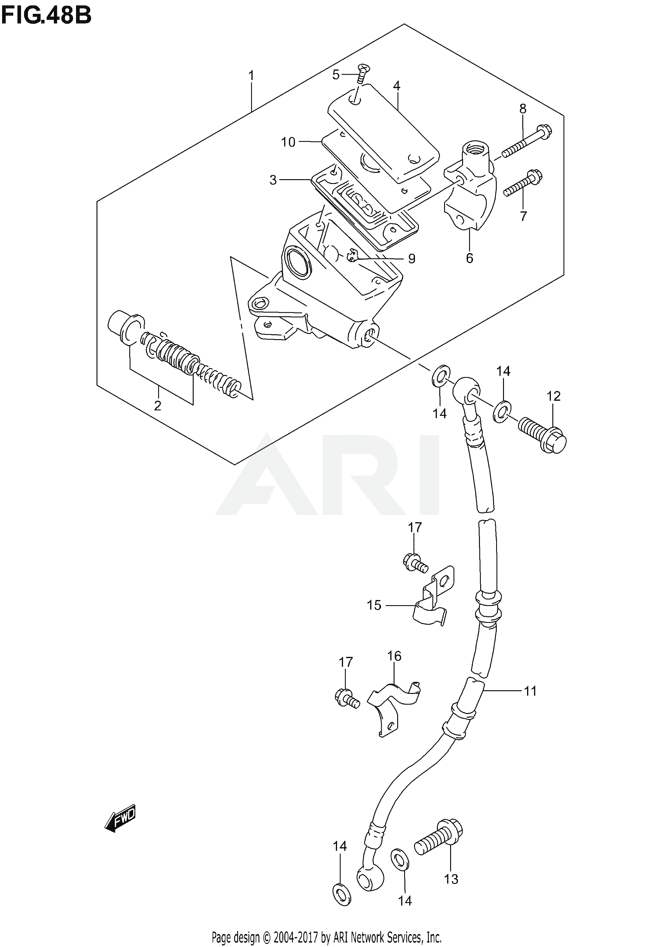 FRONT MASTER CYLINDER (GS500FK4/K5/K6)