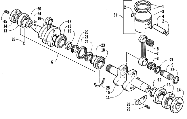 PISTON AND CRANKSHAFT