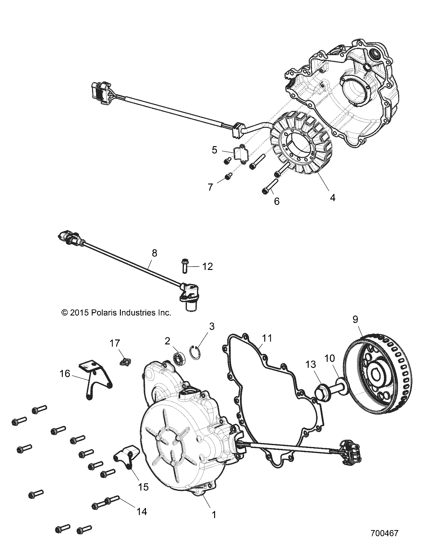 ENGINE, STATOR AND FLYWHEEL - Z18VDE92LS (700467)