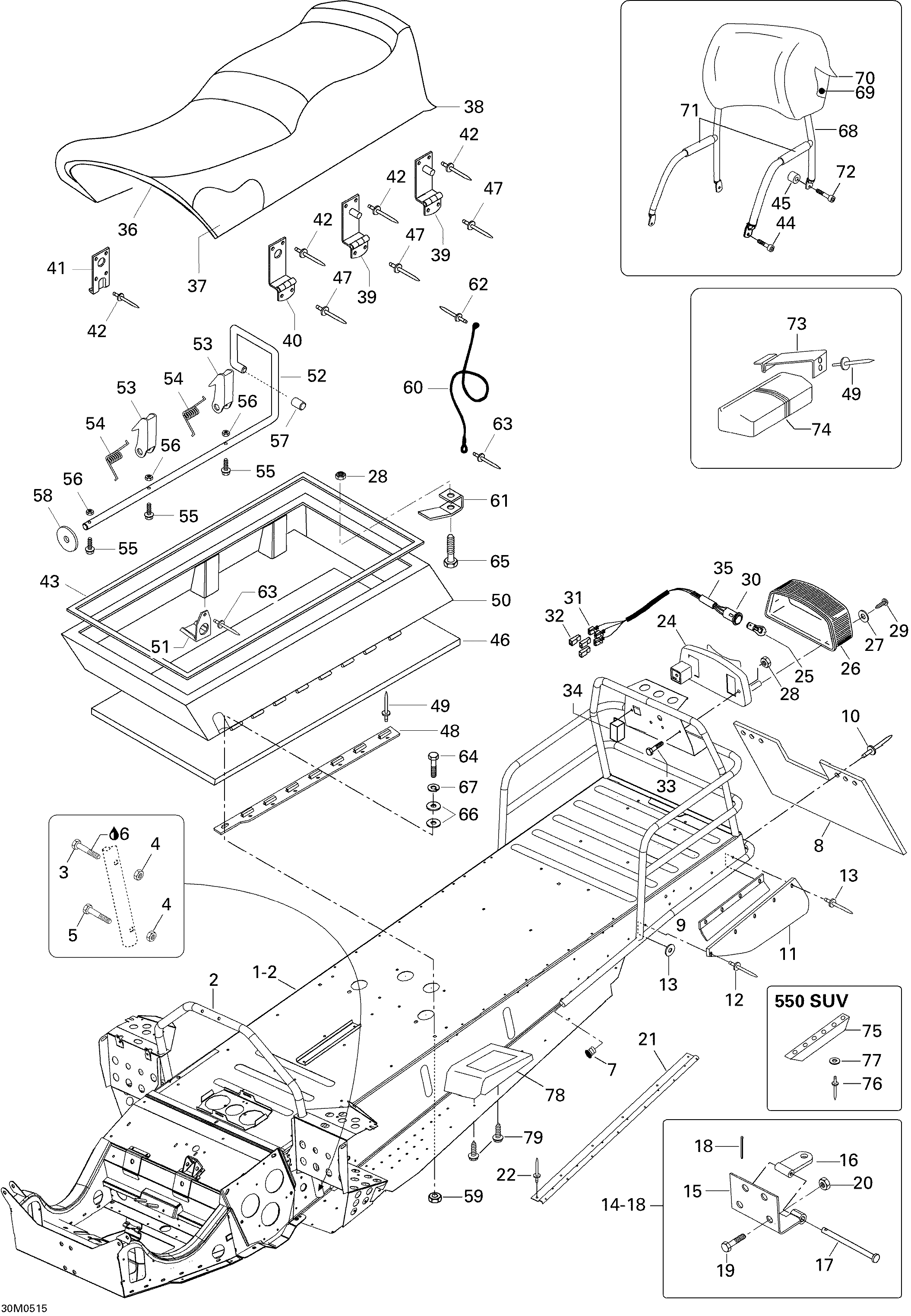 Frame And Seat 600 SUV