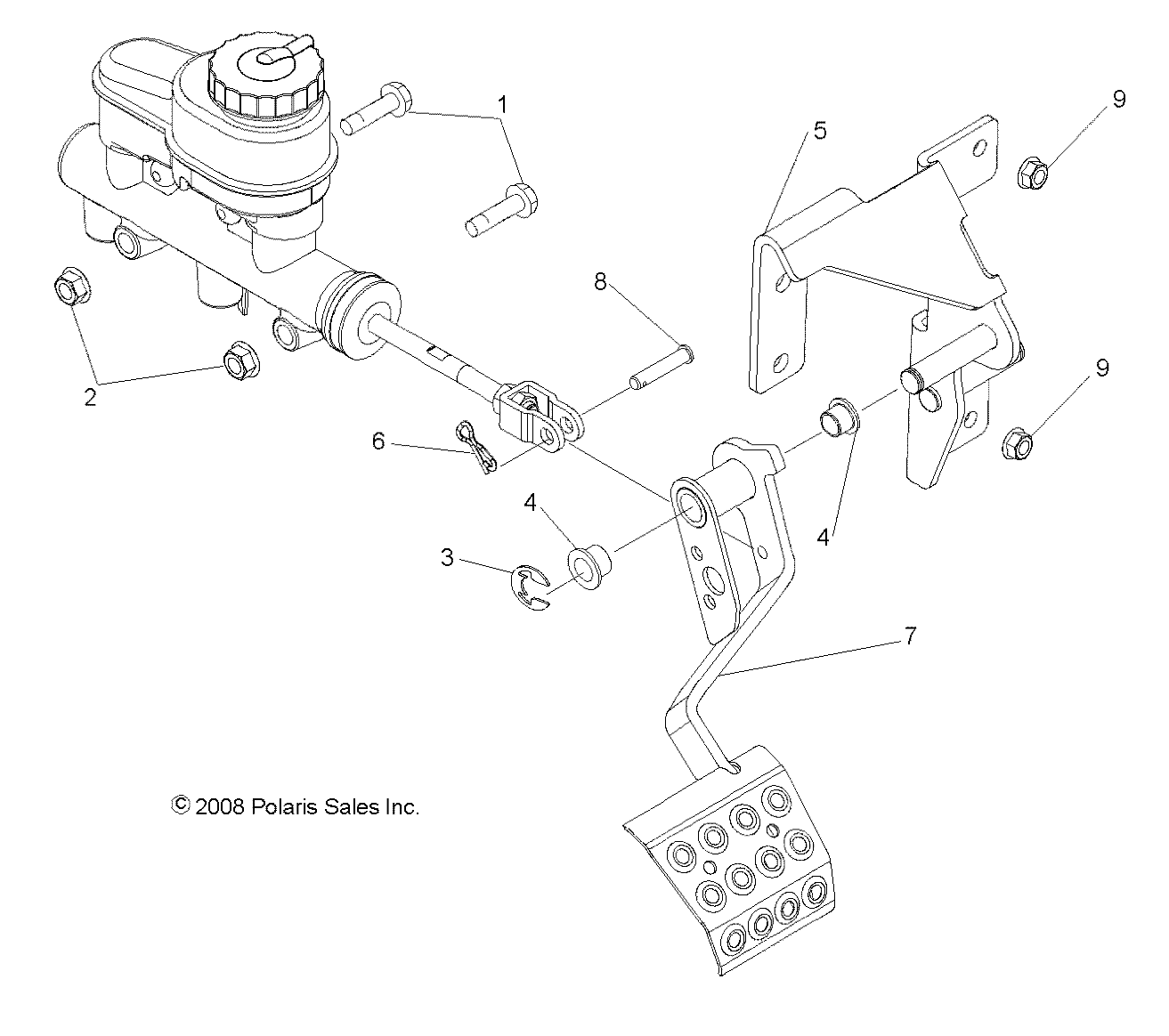 BRAKES, PEDAL and MASTER CYLINDER MOUNTING - R15RAA76AA/AJ (49RGRBRAKEFOOT097004X4)