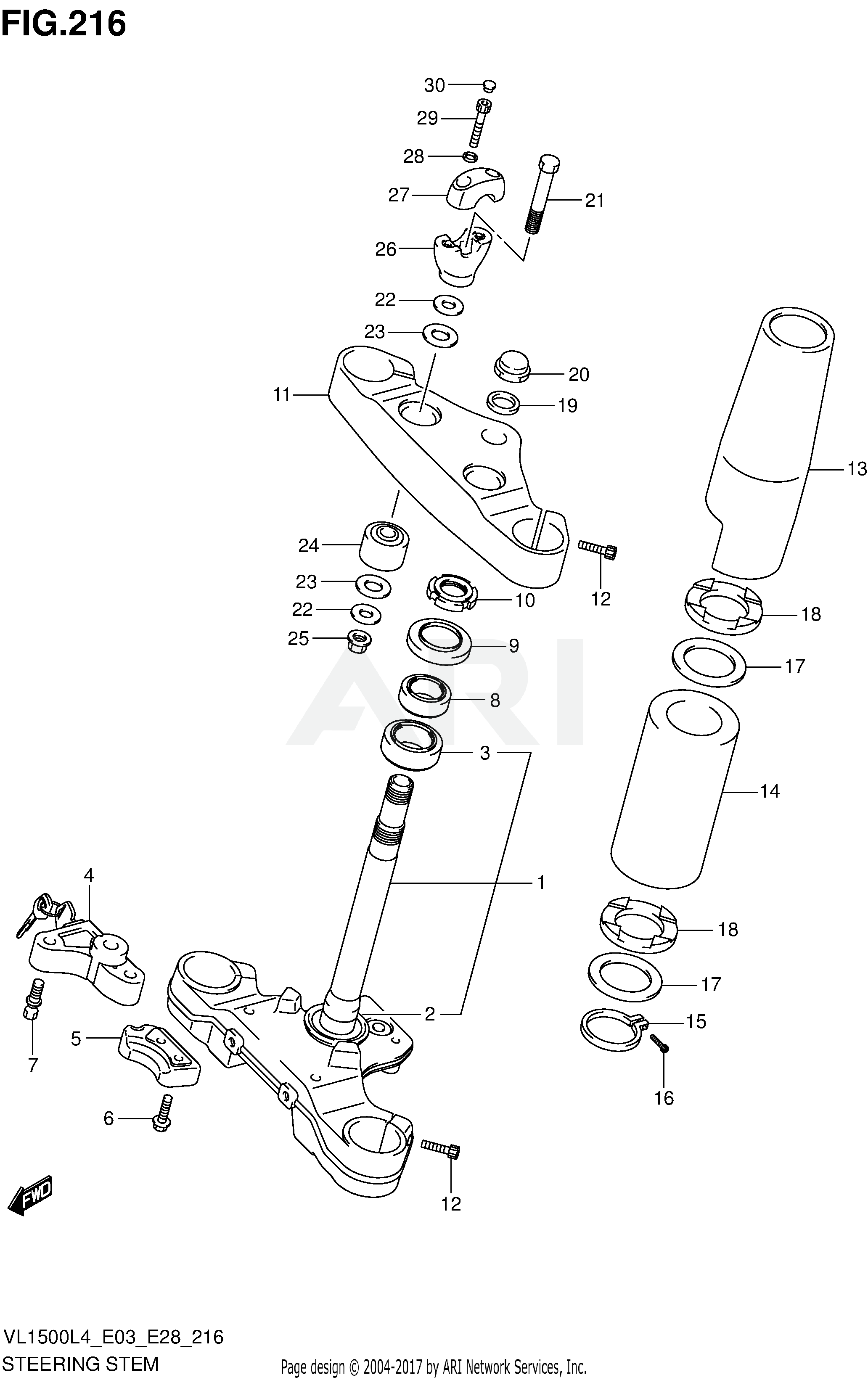 STEERING STEM (VL1500L4 E03)