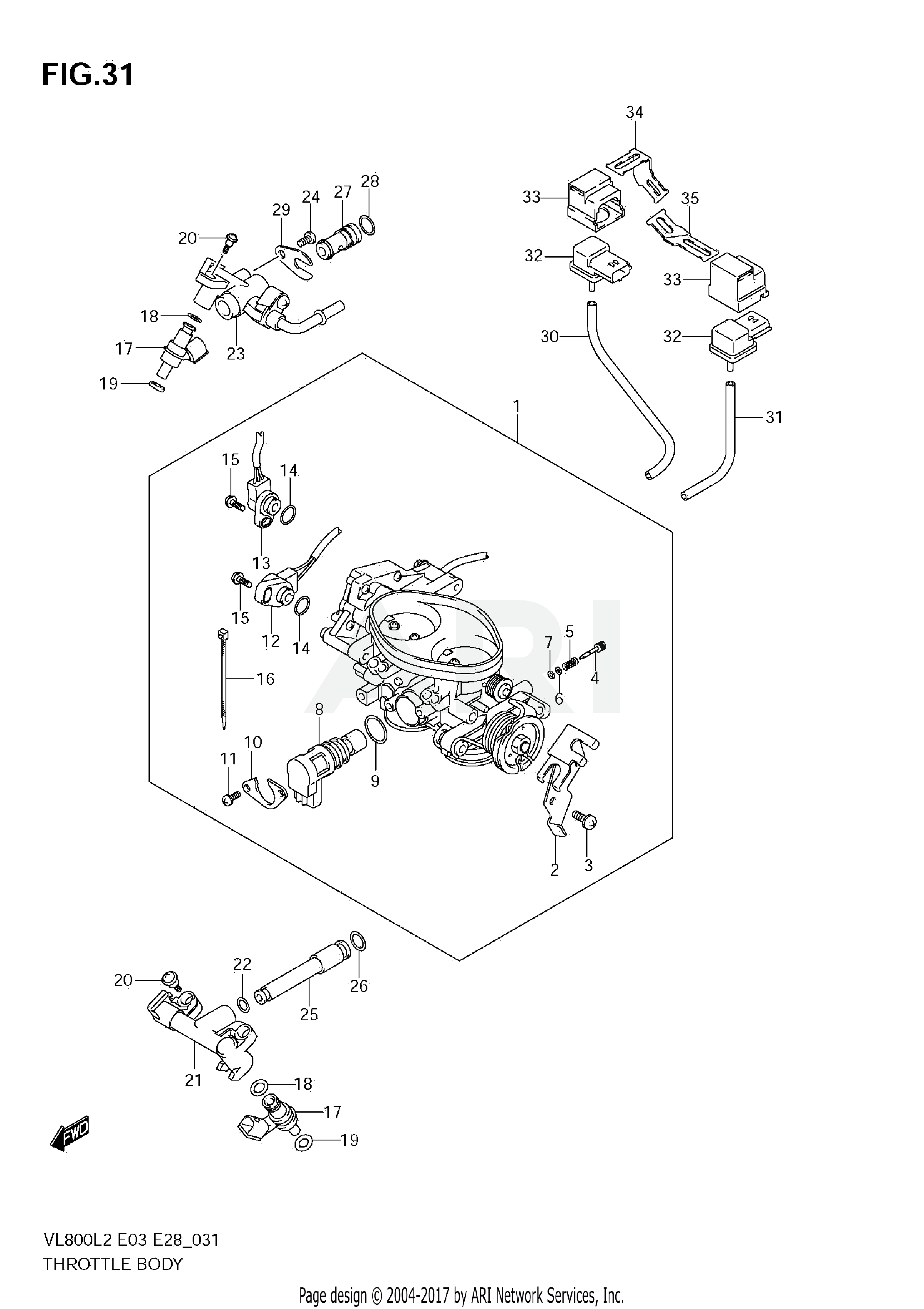 THROTTLE BODY (VL800C  E28)