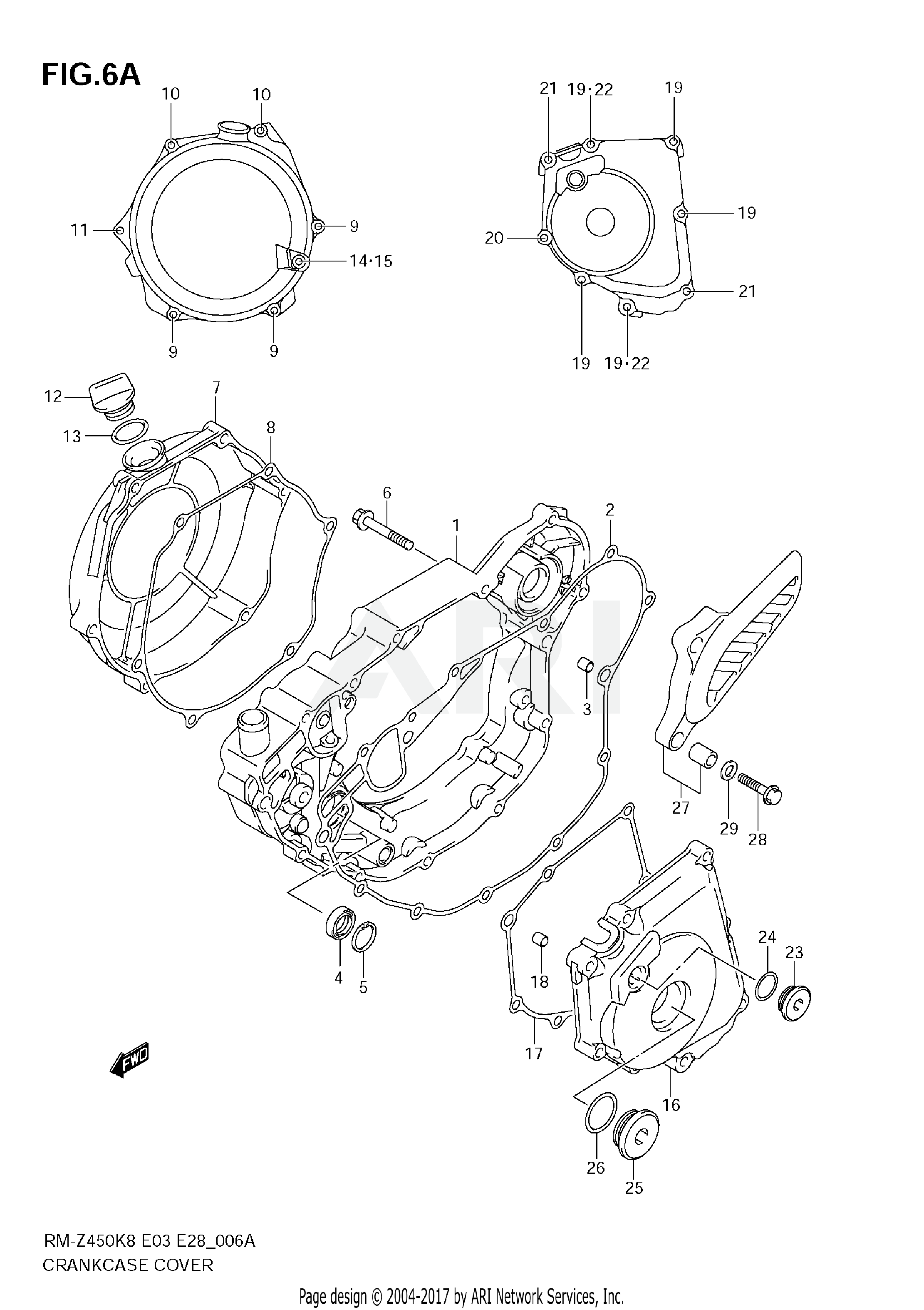 CRANKCASE COVER (RM-Z450 L1)