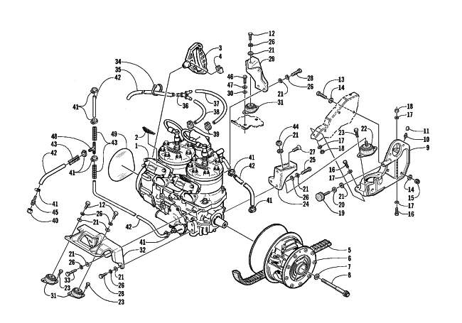 ENGINE AND RELATED PARTS