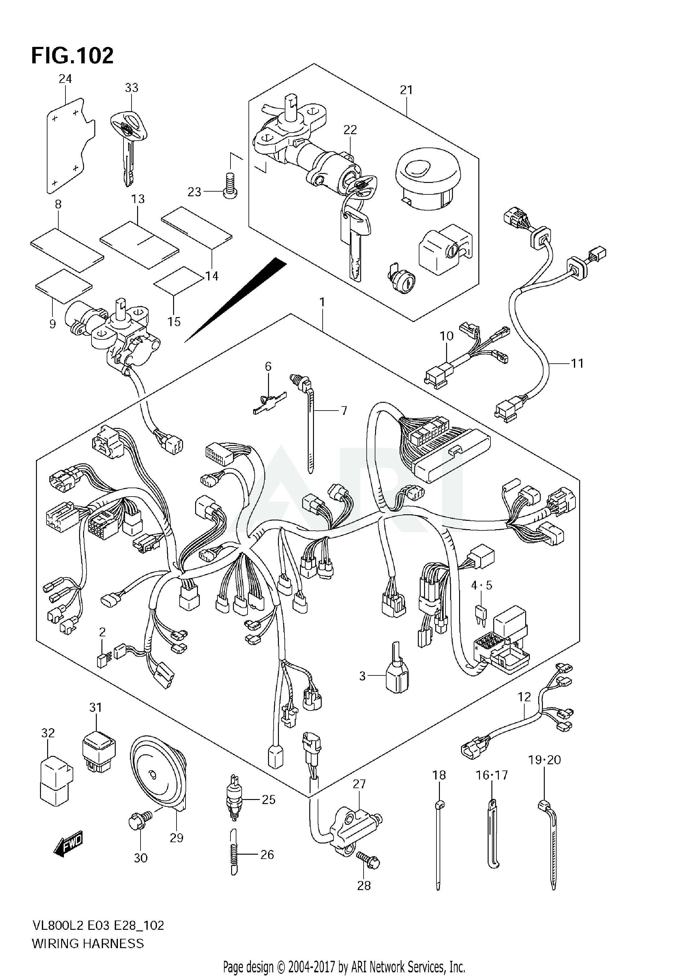 WIRING HARNESS (VL800C  E33)