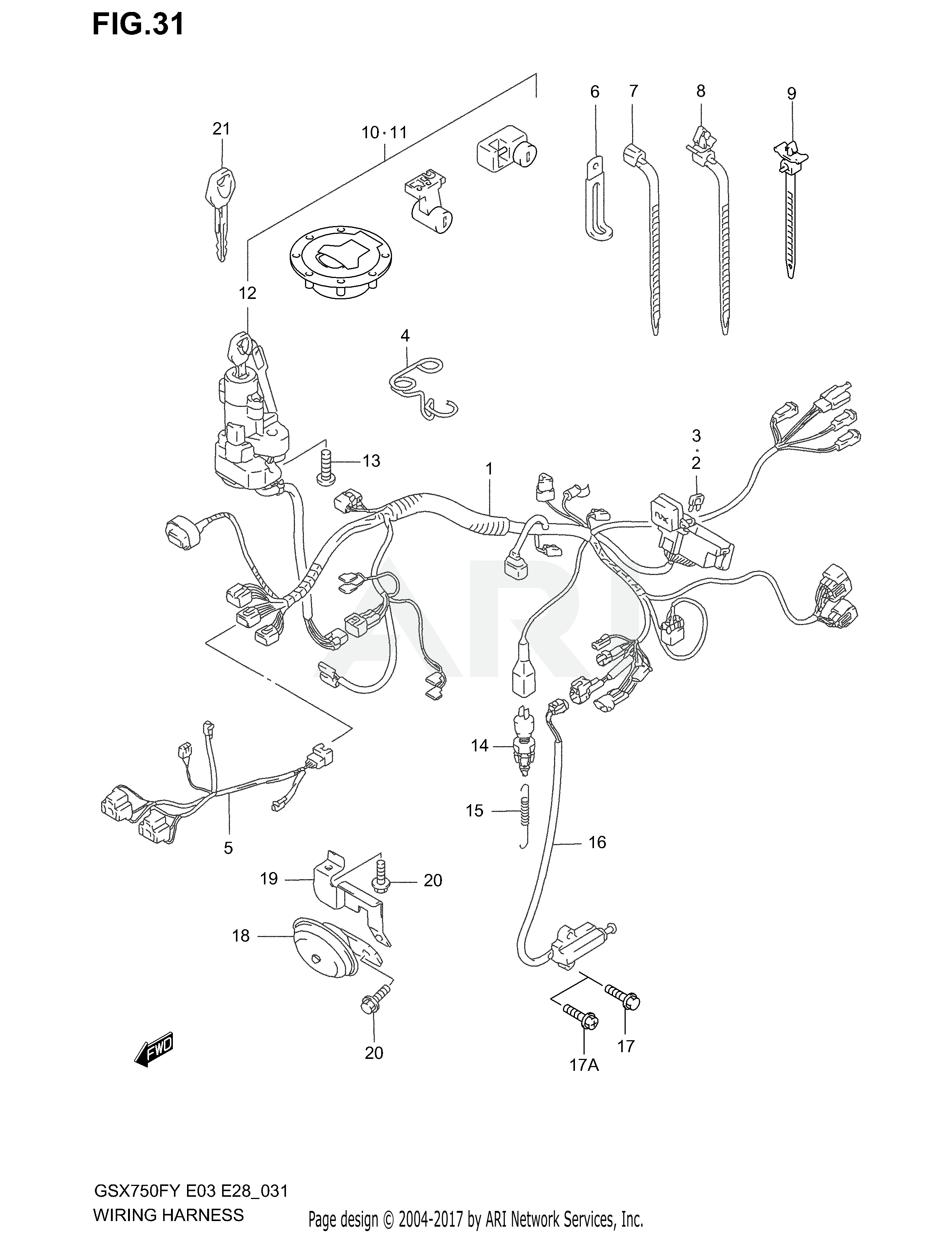 WIRING HARNESS (MODEL W/X/Y/K1/K2)