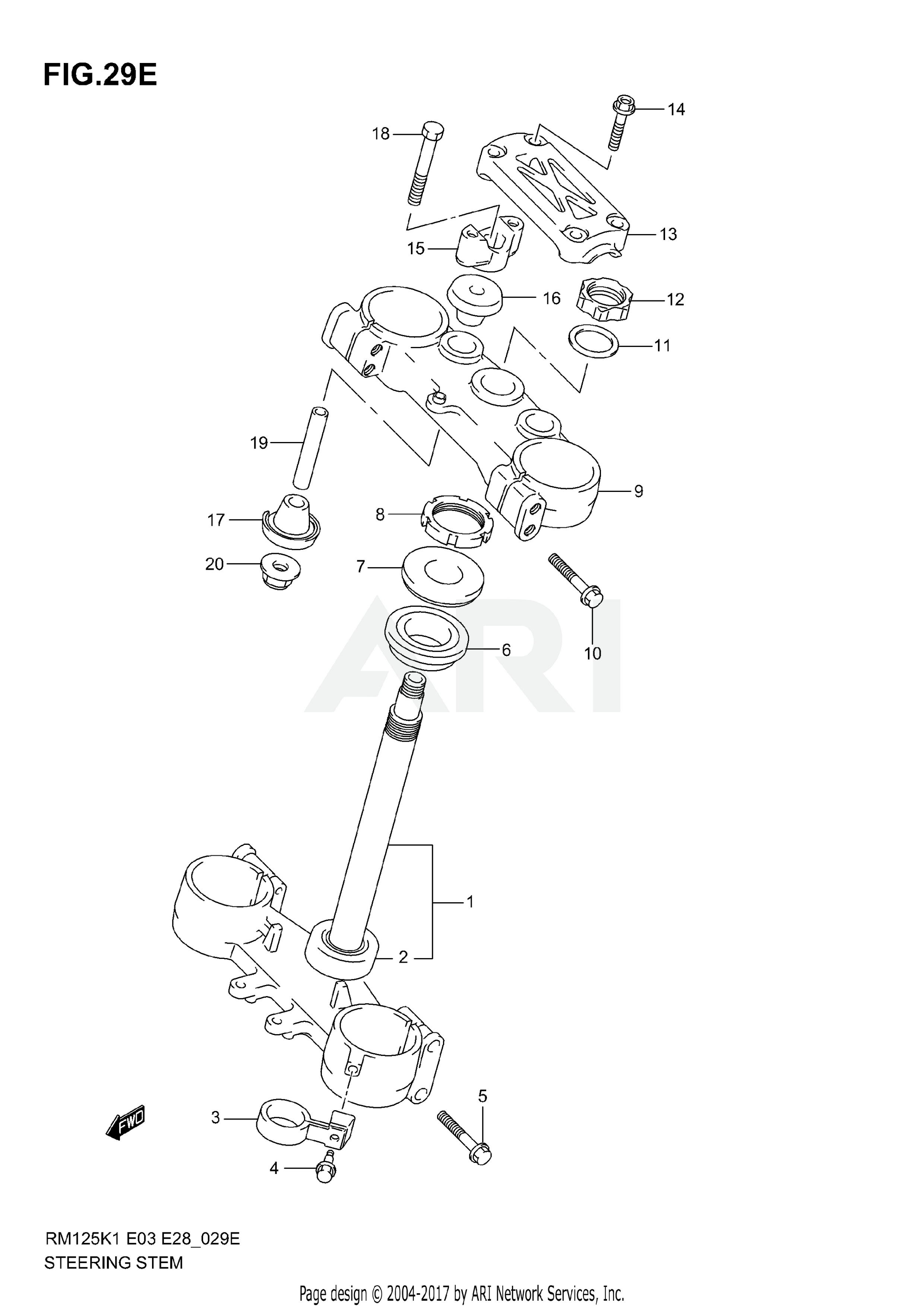 STEERING STEM (MODEL K6)