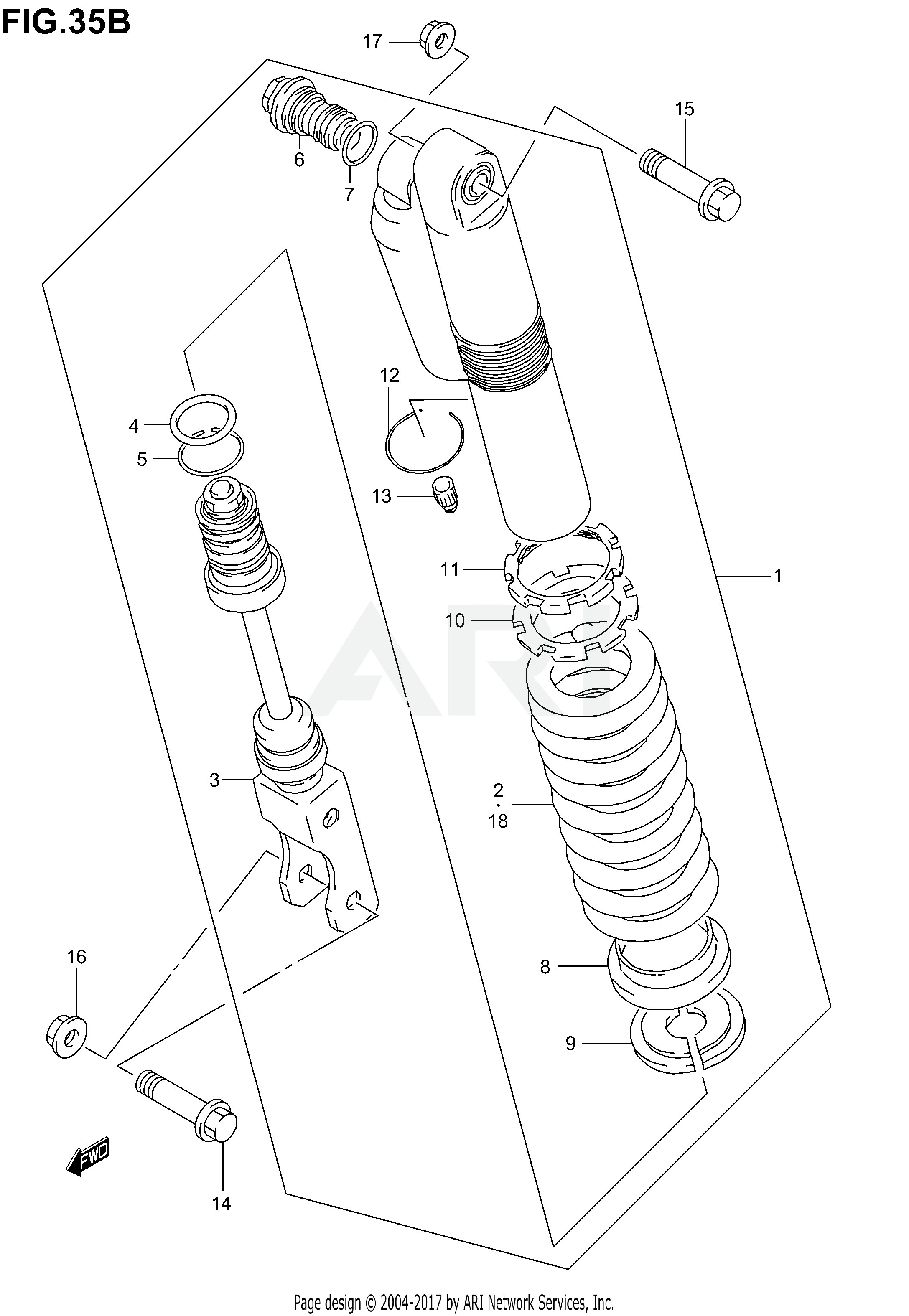 REAR SHOCK ABSORBER (MODEL K5/K6)