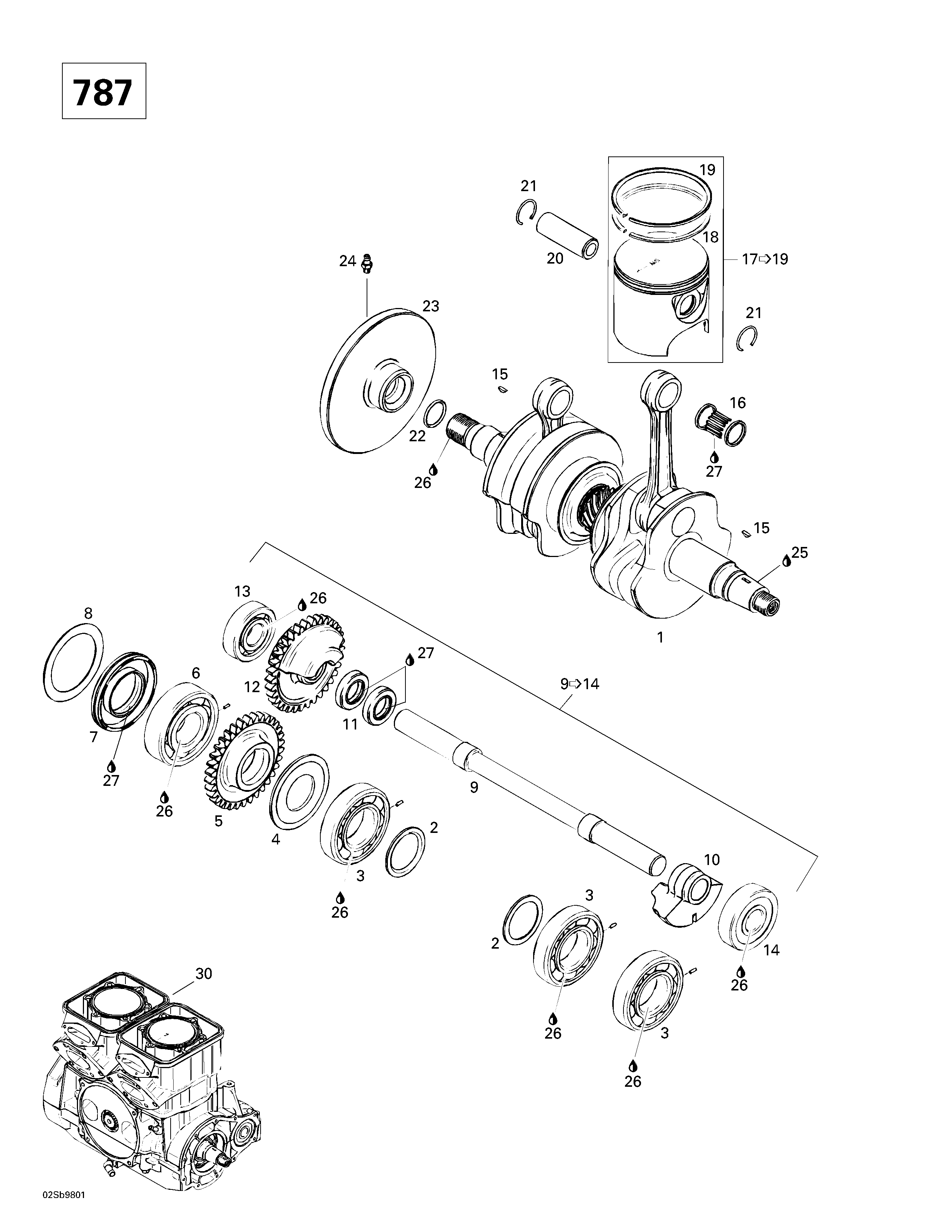 Crankshaft And Pistons (787)