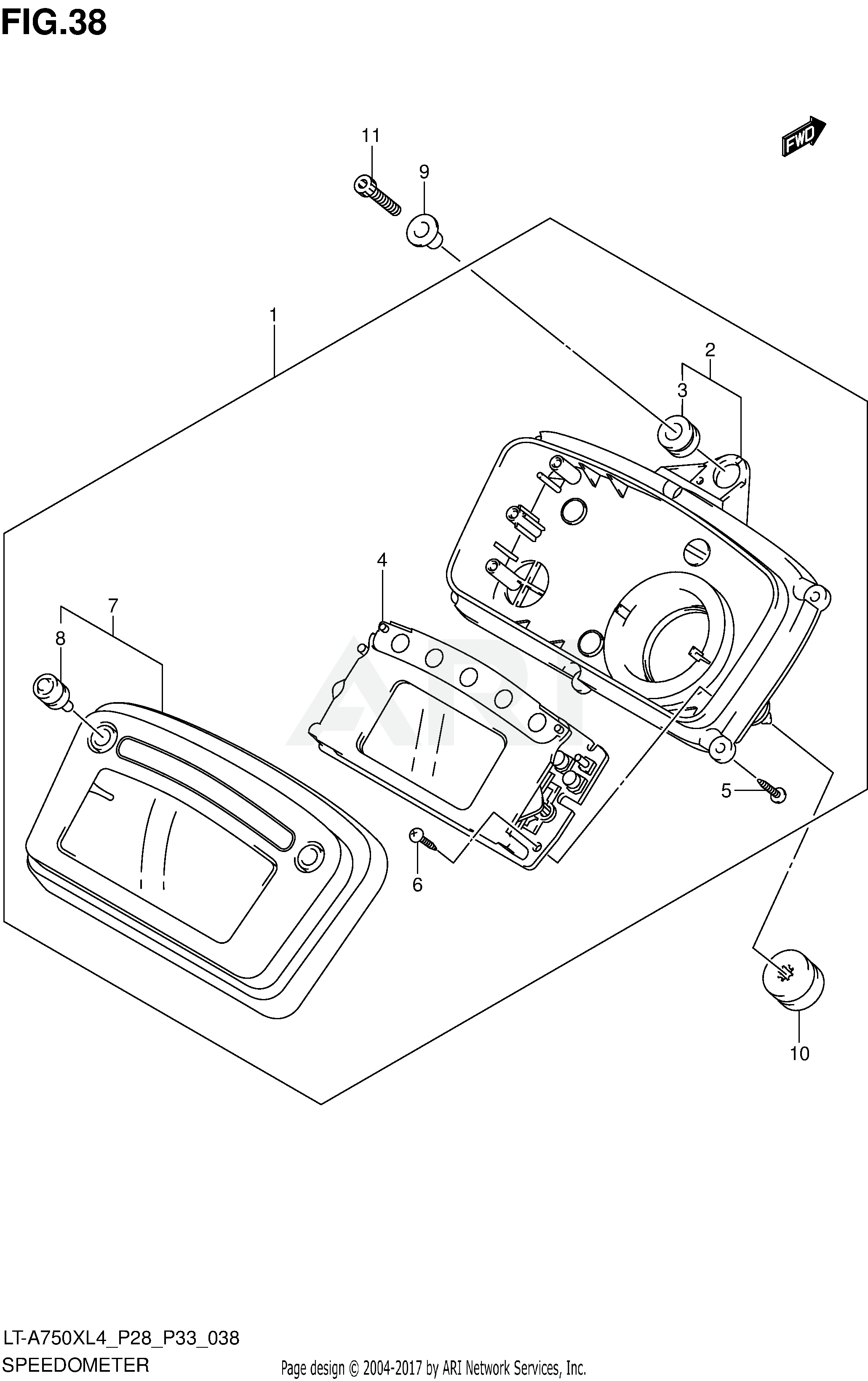 SPEEDOMETER (LT-A750XZL4 P28)