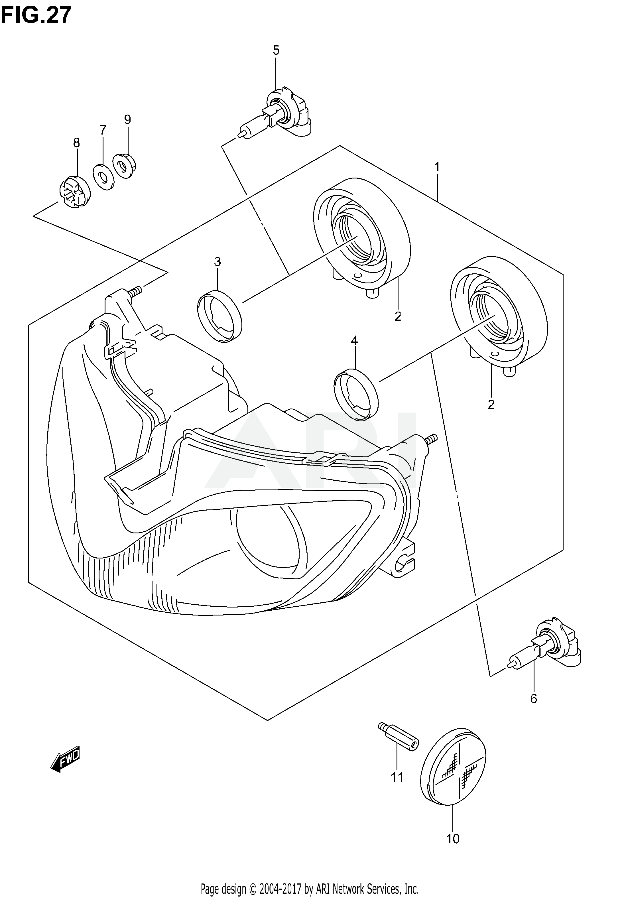 HEADLAMP (GSF1200SK1/SK2/SK3/SK4/SK5/SZK5)