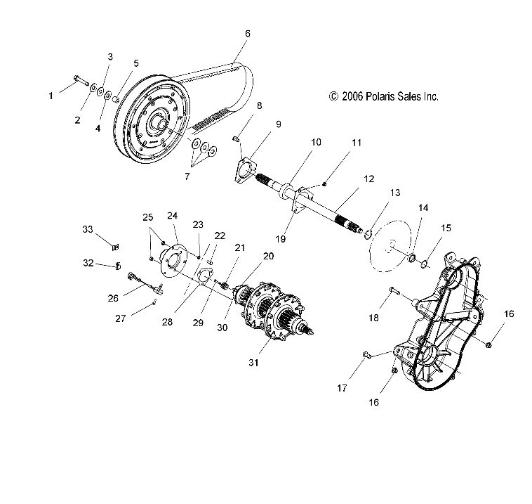 DRIVE TRAIN ASSEMBLY - S07PL7JS/JE (49SNOWDRIVETRAIN600RMK)