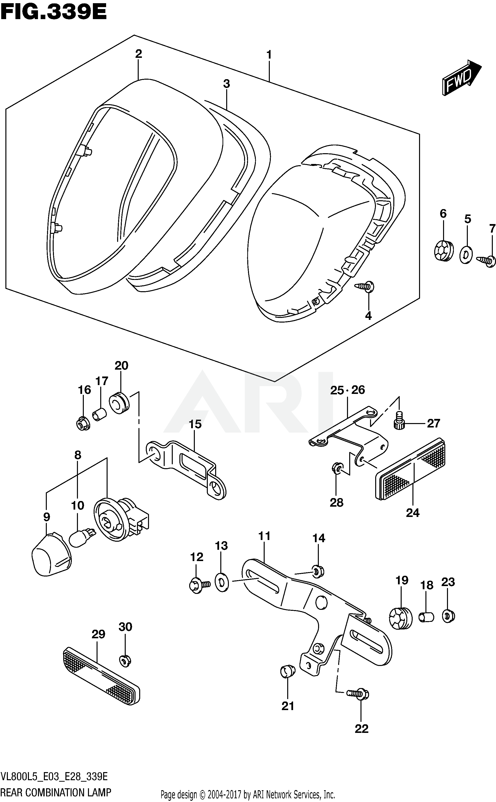 REAR COMBINATION LAMP (VL800TL5 E33)