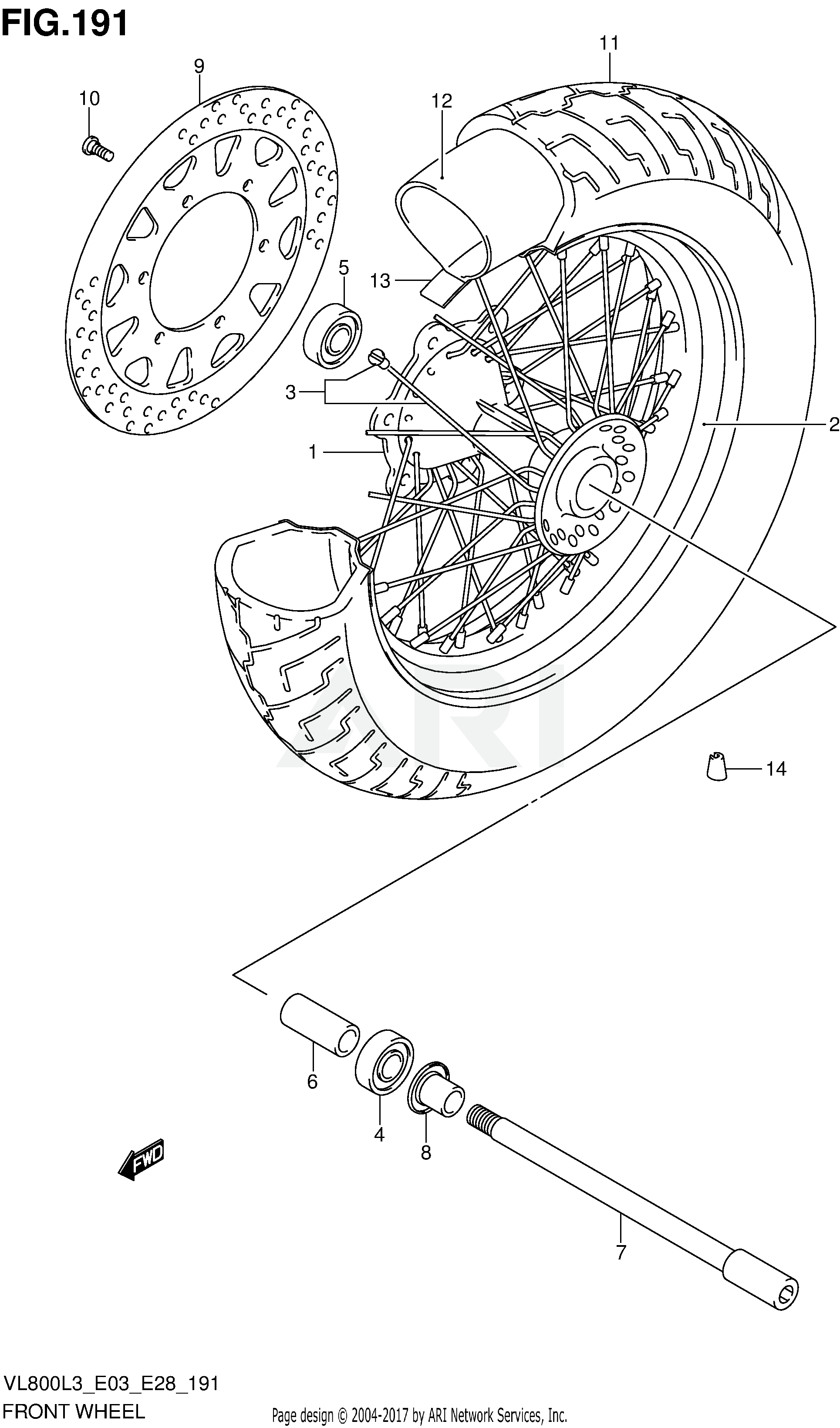 FRONT WHEEL (VL800L3 E03)