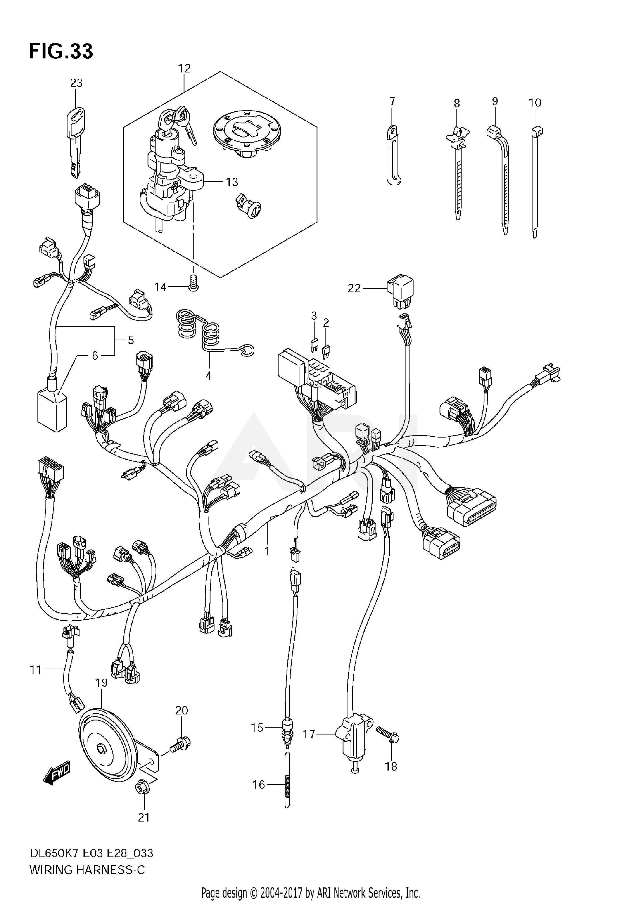 WIRING HARNESS (DL650K7)