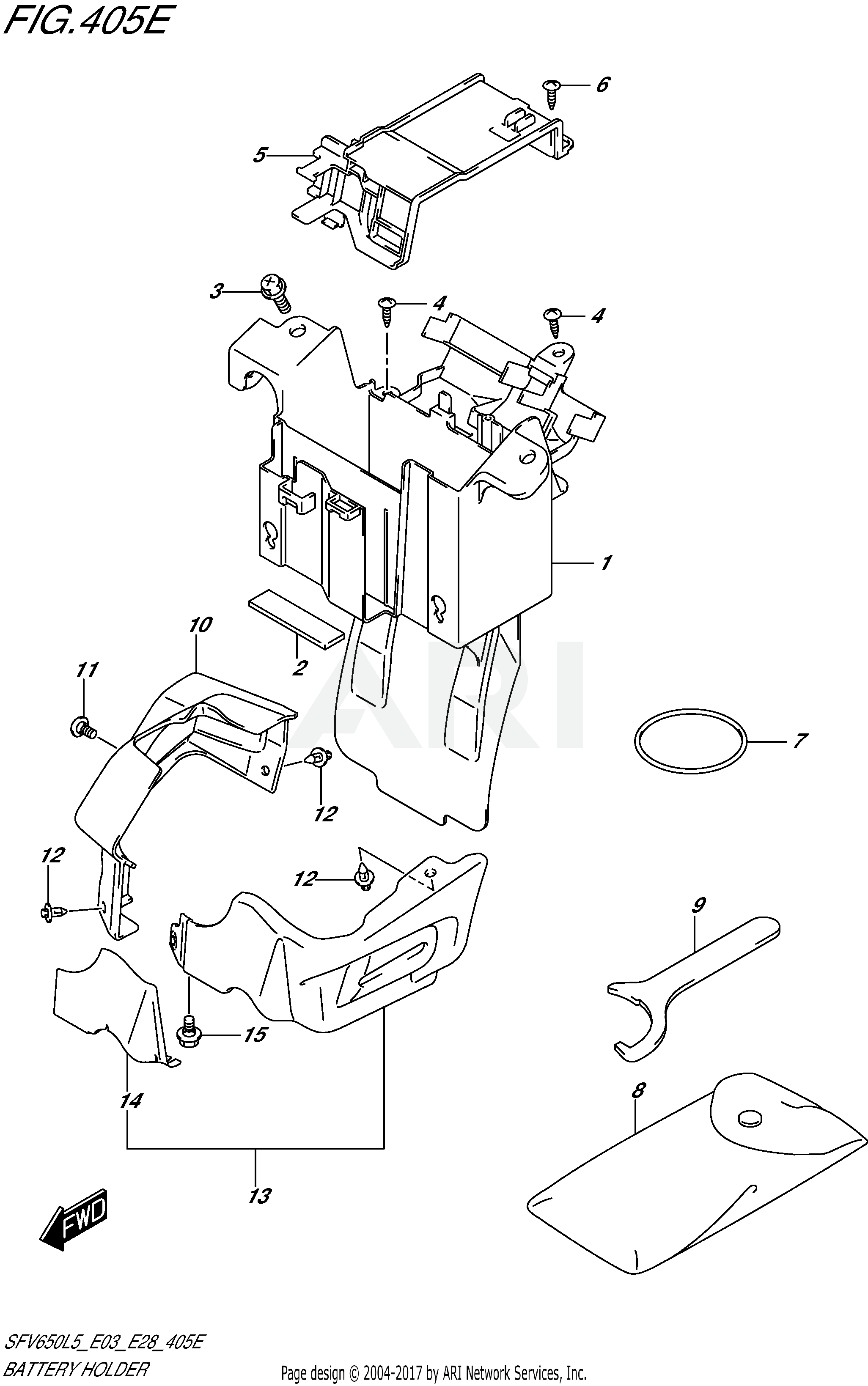 BATTERY HOLDER (SFV650AL5 E33)