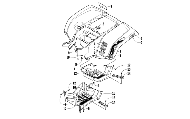 REAR BODY PANEL AND FOOTWELL ASSEMBLIES