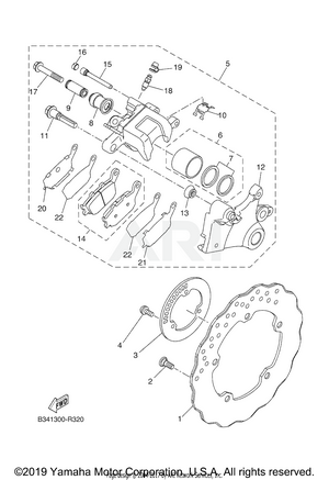 REAR BRAKE CALIPER