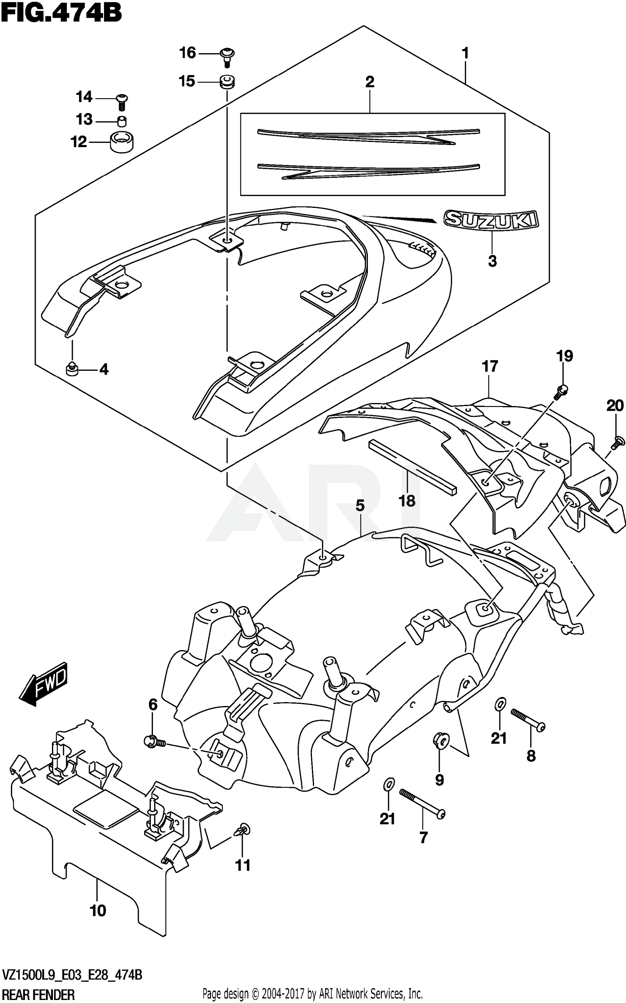 REAR FENDER 474B