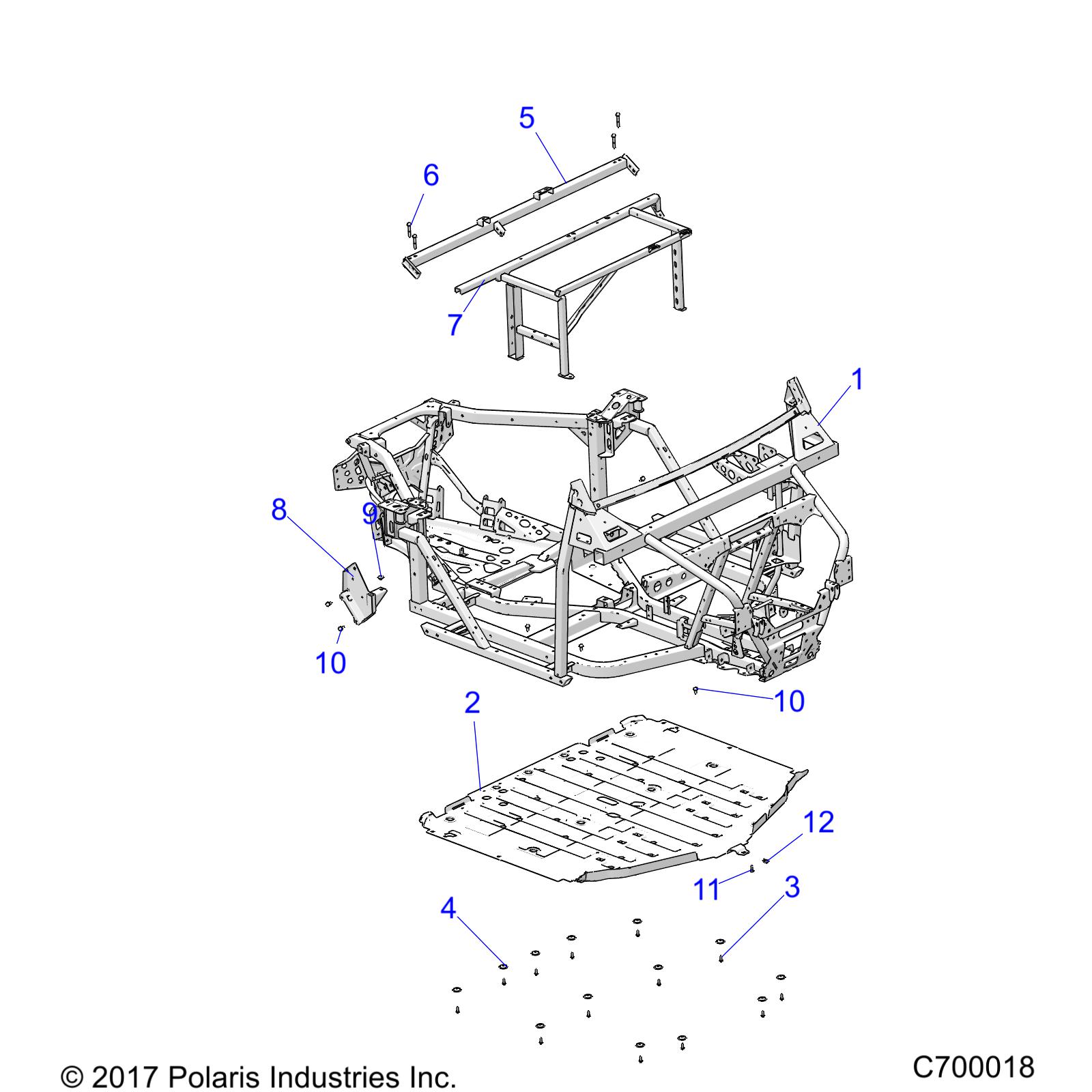 CHASSIS, MAIN FRAME AND SKID PLATES - R19RRM99AL (C700018)