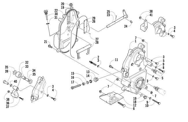 DROPCASE AND CHAIN TENSION ASSEMBLY