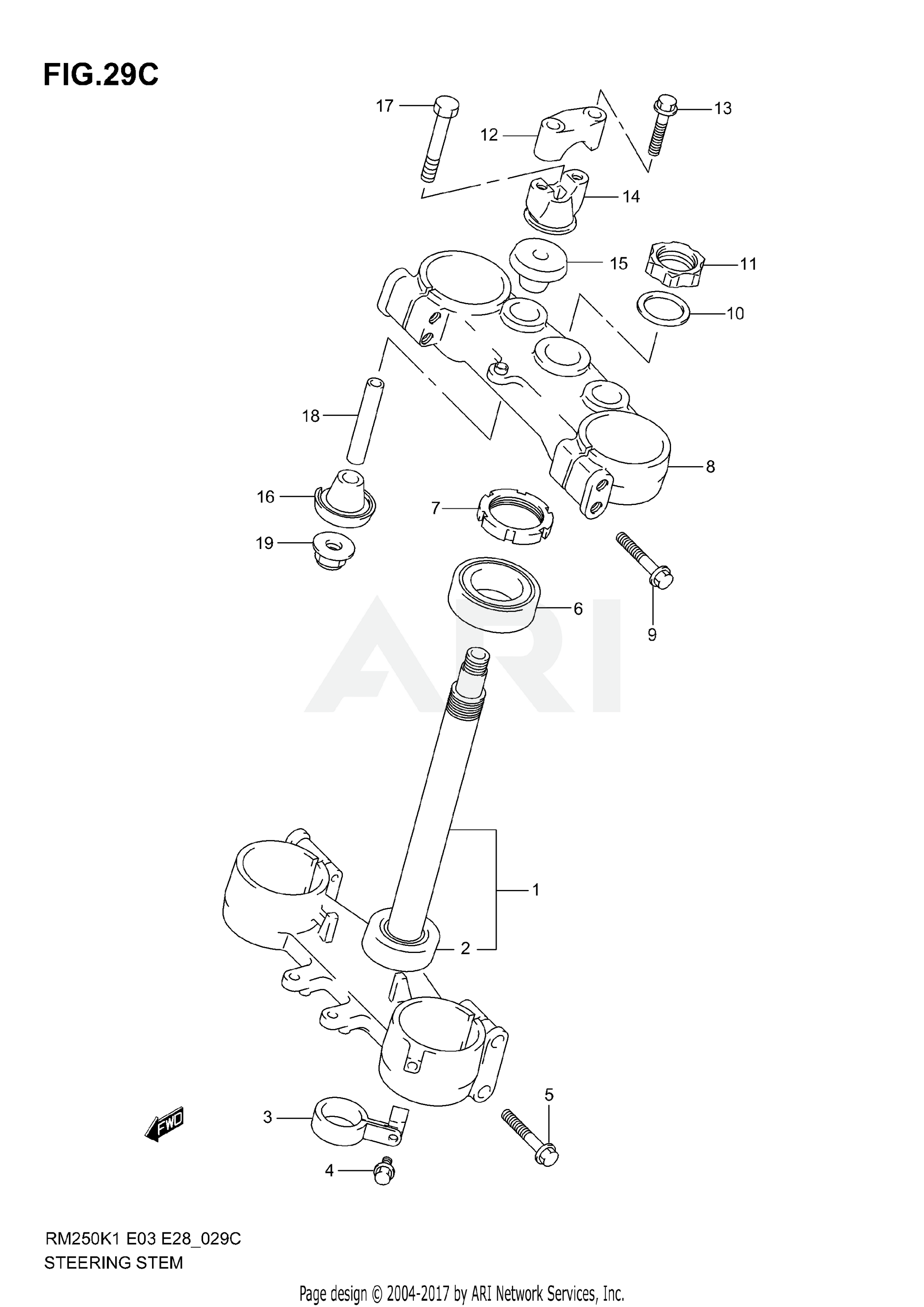 STEERING STEM (MODEL K4)