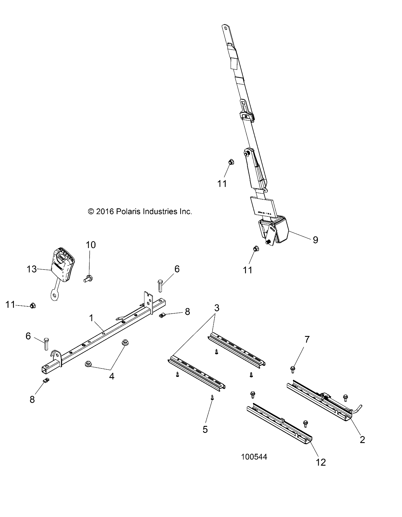 BODY, SEAT MOUNTING AND BELT - A17DAA57A5 (100544)