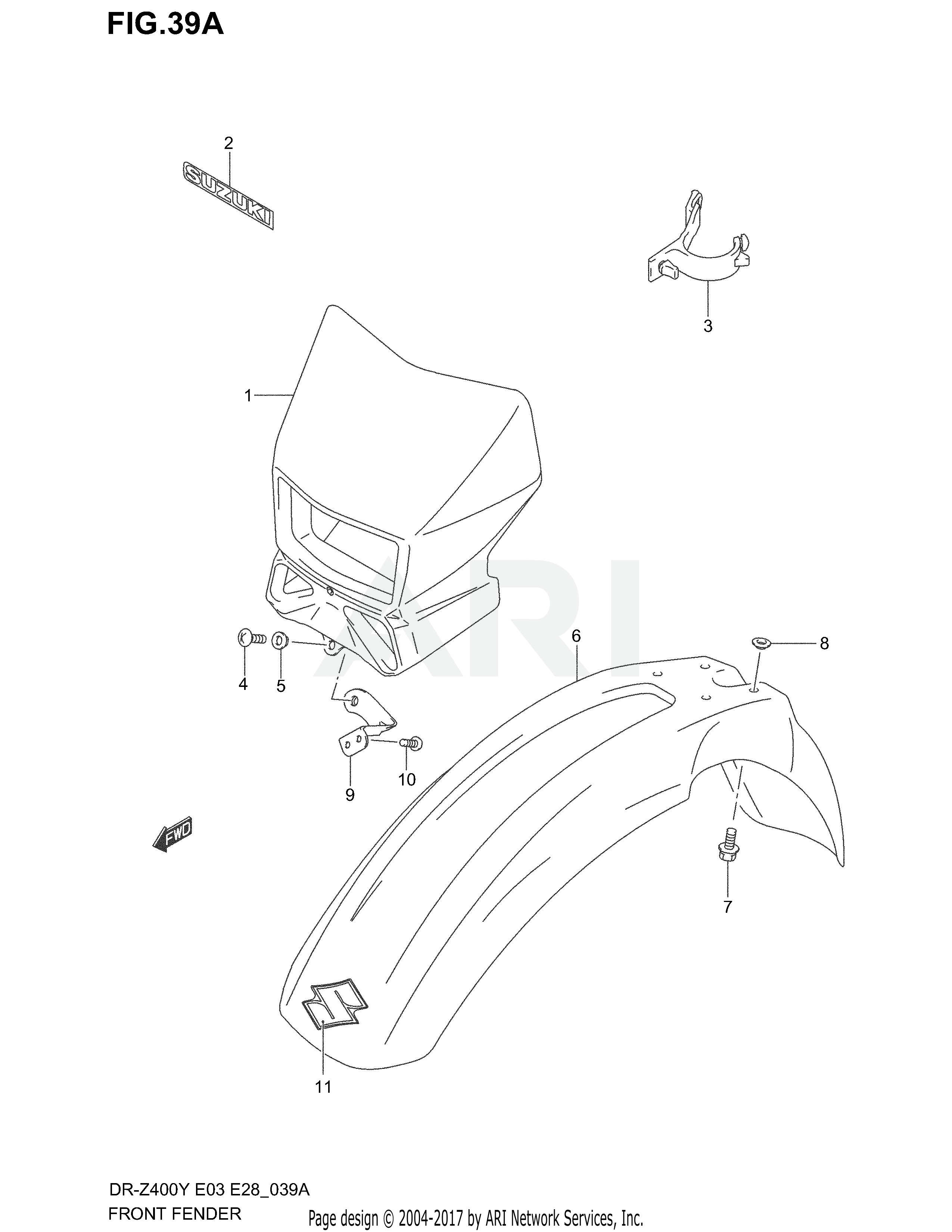 FRONT FENDER (MODEL K2/K3/K4)