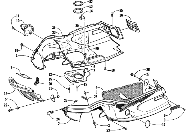 BELLY PAN AND FRONT BUMPER ASSEMBLY