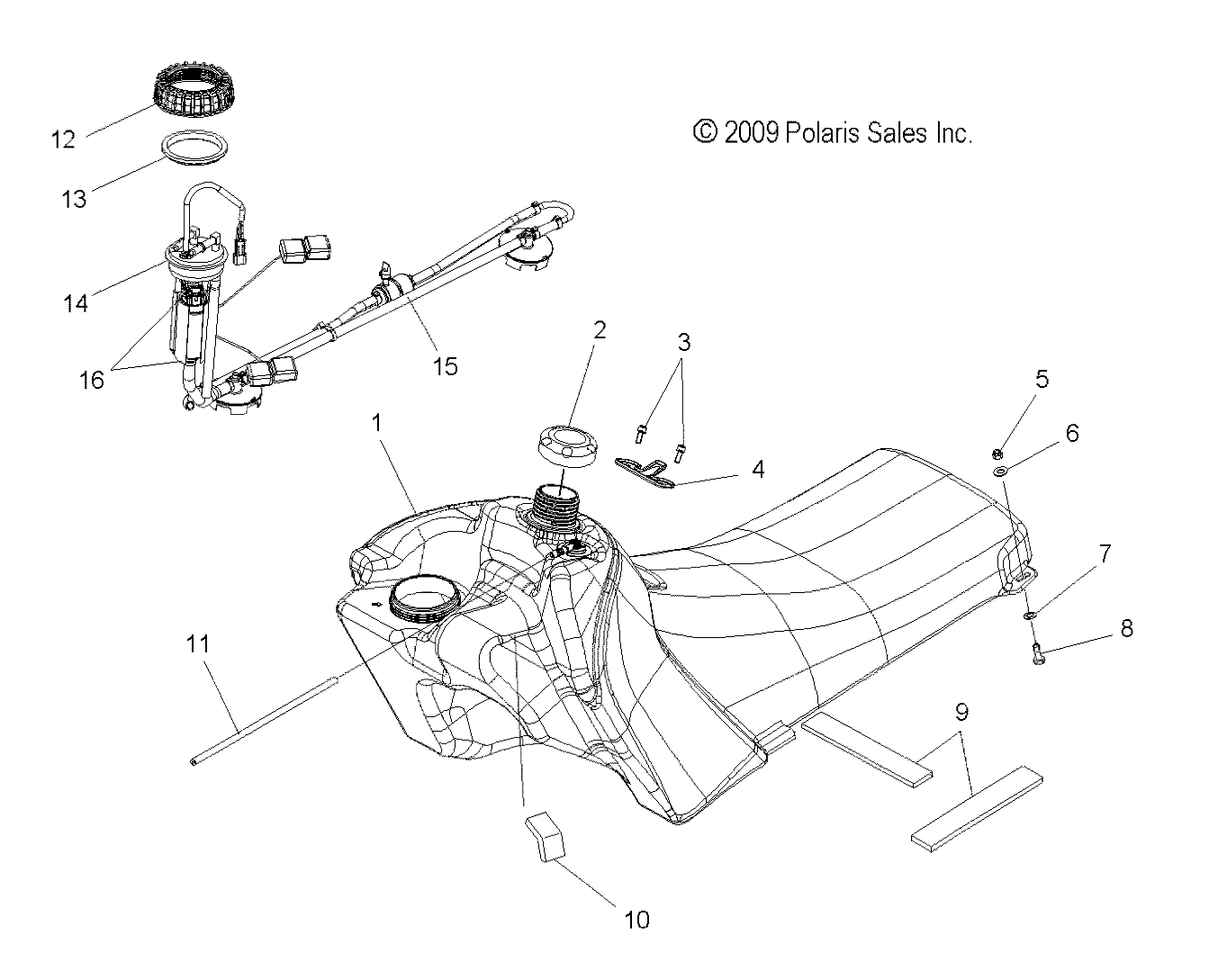 FUEL SYSTEM, FUEL TANK ASM. - S12PT7FSL (49SNOWFUEL10FSTTRG)