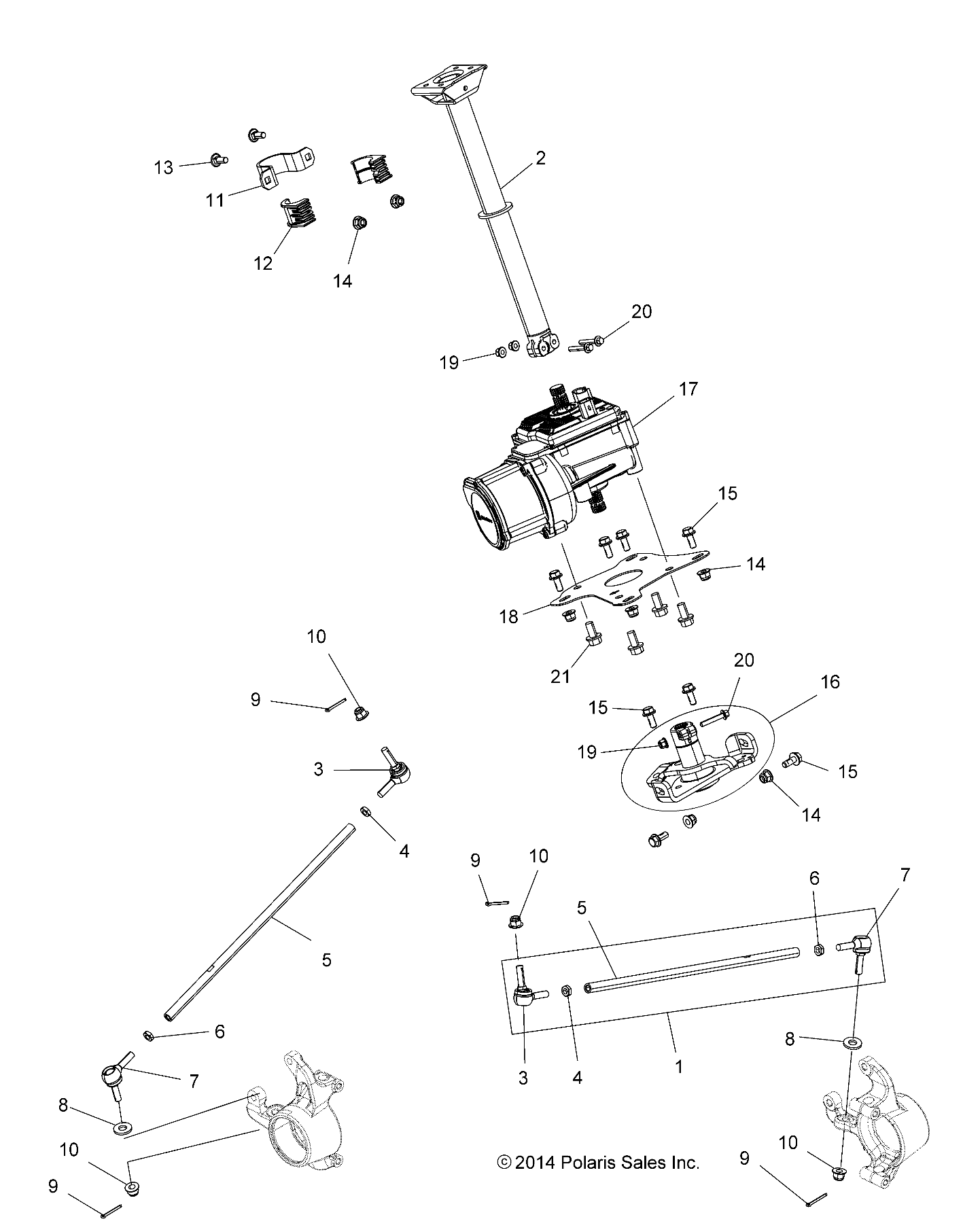 STEERING, STEERING POST ASM. - A18SVS95FR