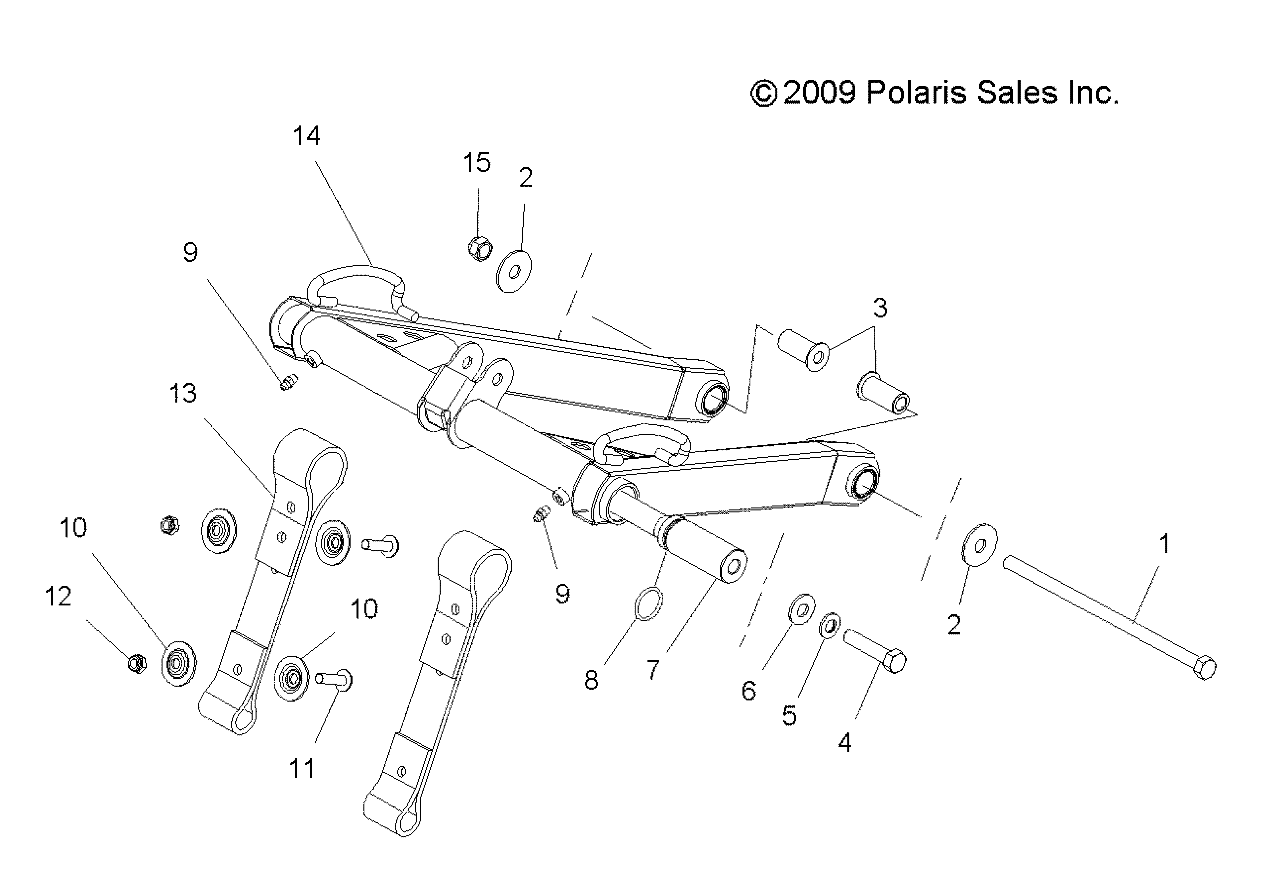 SUSPENSION, TORQUE ARM, FRONT - S11PS6HSA/HSL (49SNOWFTA10TRBODRGN)