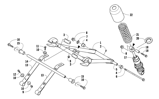 REAR SUSPENSION FRONT ARM ASSEMBLY