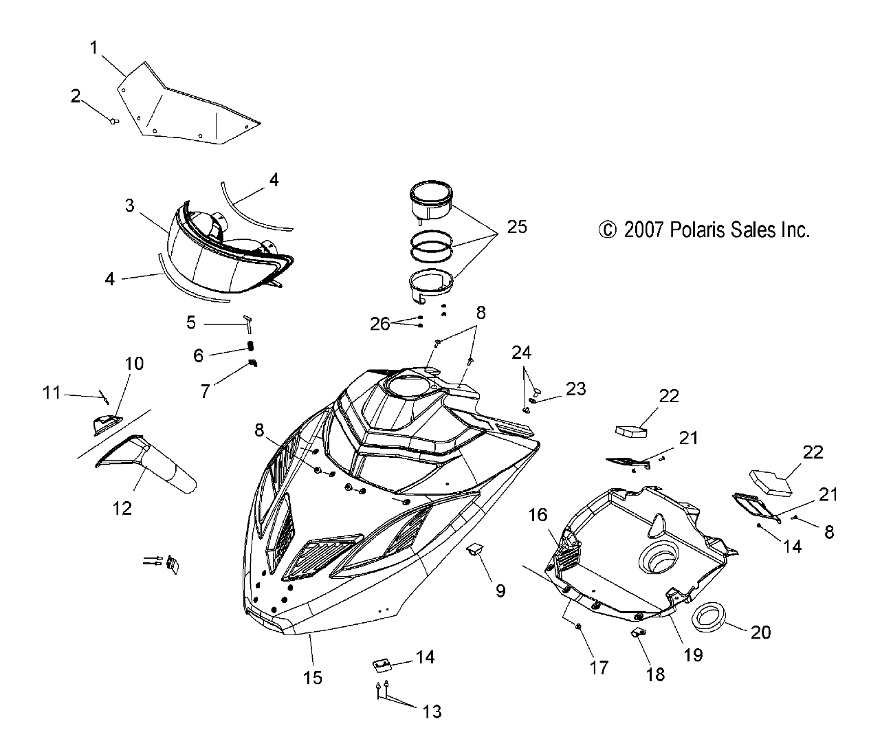 BODY, HOOD ASM. - S09MX6JS/JE (49SNOWHOOD08600IQ)