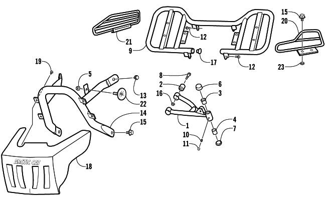 A-ARM, FLOOR PANEL, AND BUMPER ASSEMBLY