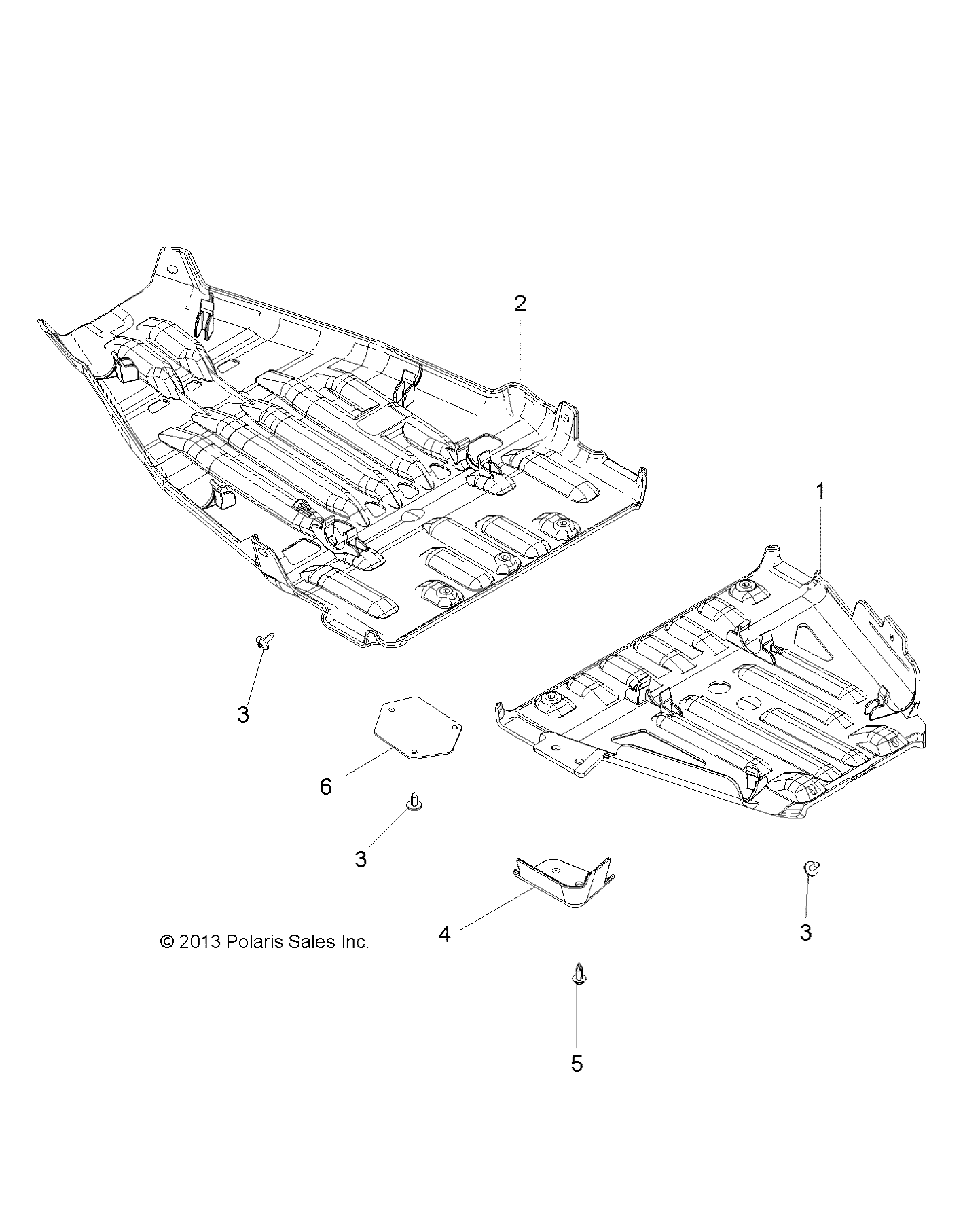 BODY, SKID PLATES - A15SVE95FW (49ATVSKIDPLATE14850SCRAM)