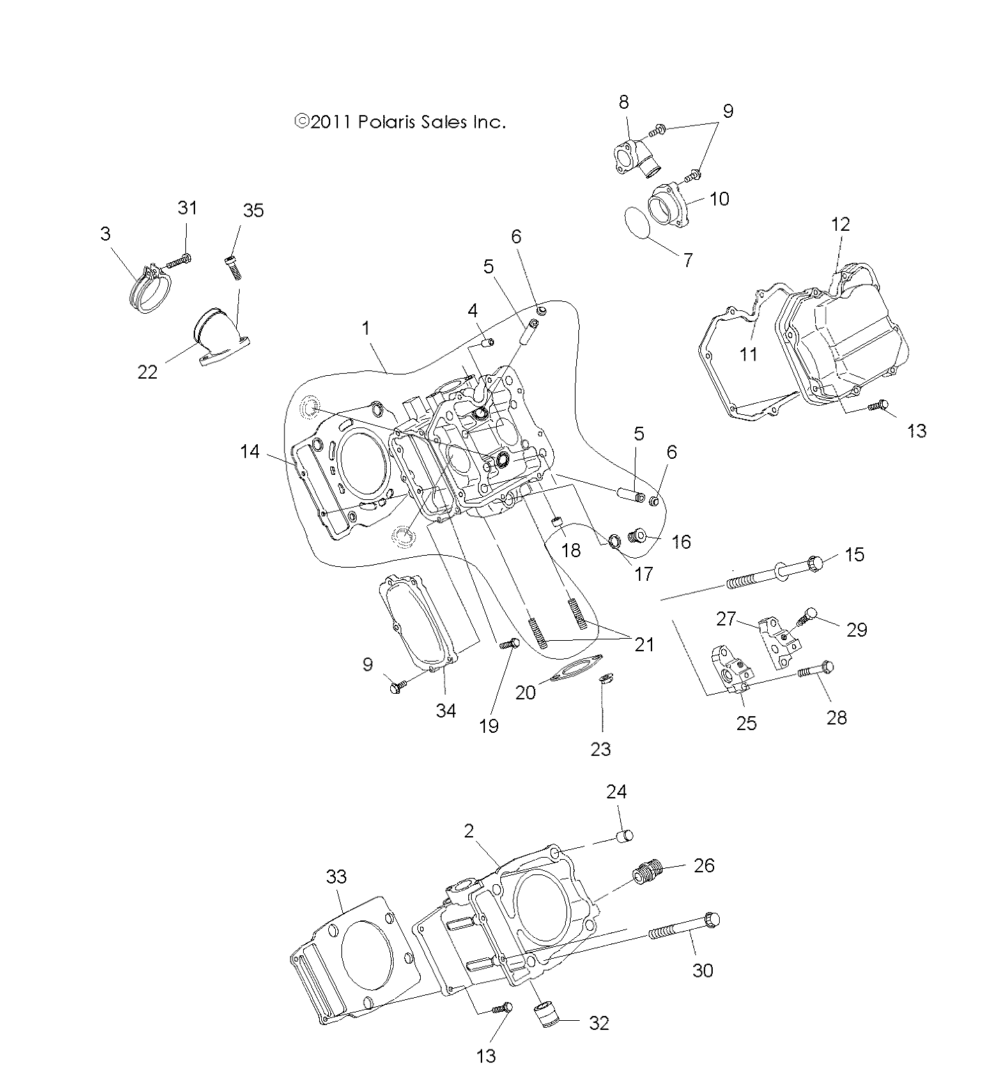 ENGINE, CYLINDER and HEAD - A12NG50FA (49ATVCYLINDER12SCRAM)