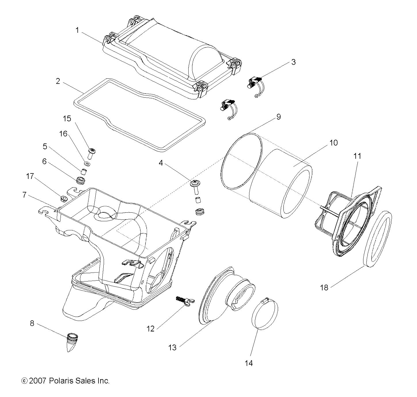 ENGINE, AIR INTAKE SYSTEM - A10GJ45AA (49ATVAIRBOX08OUT525S)