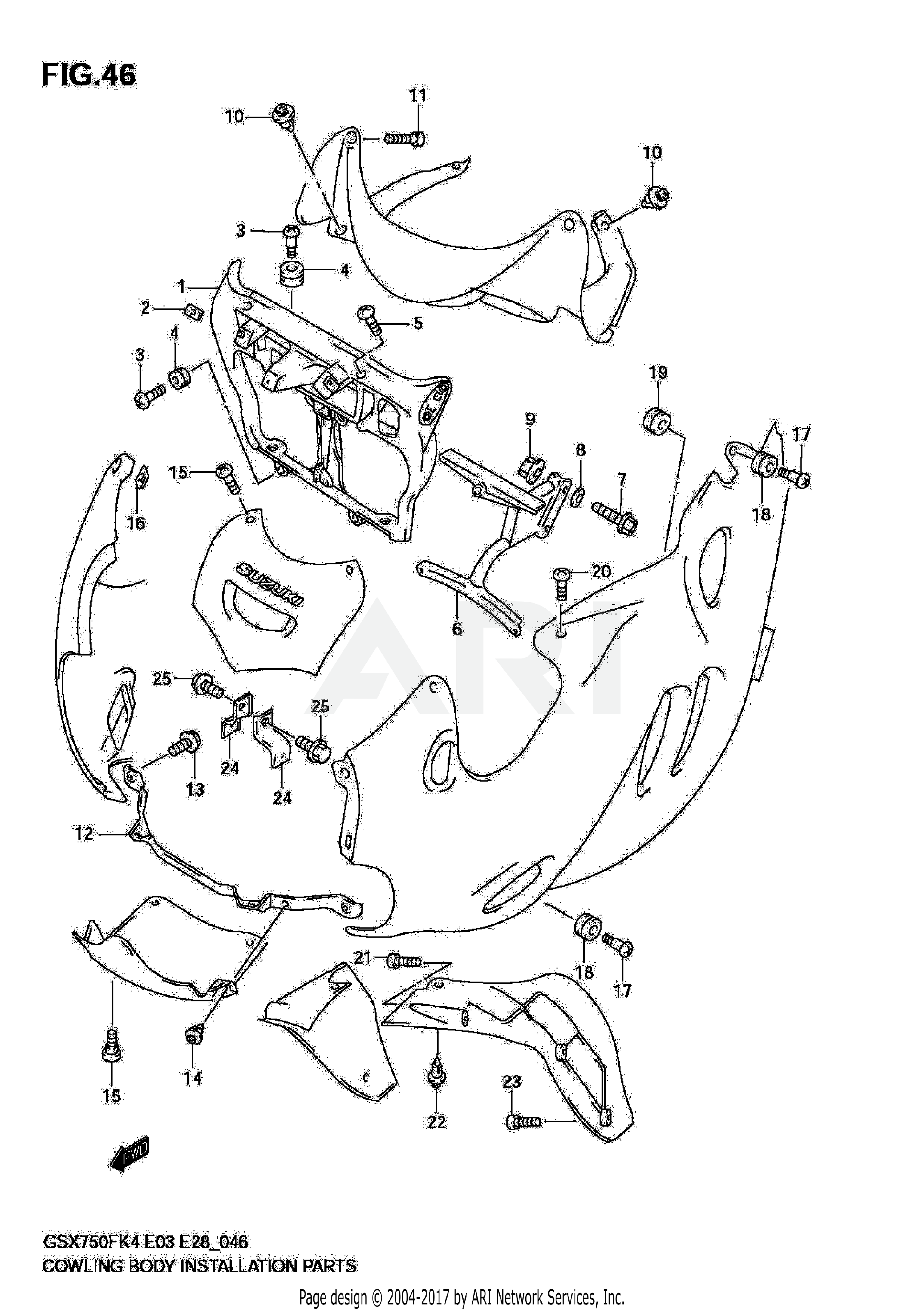 COWLING BODY INSTALLATION PARTS