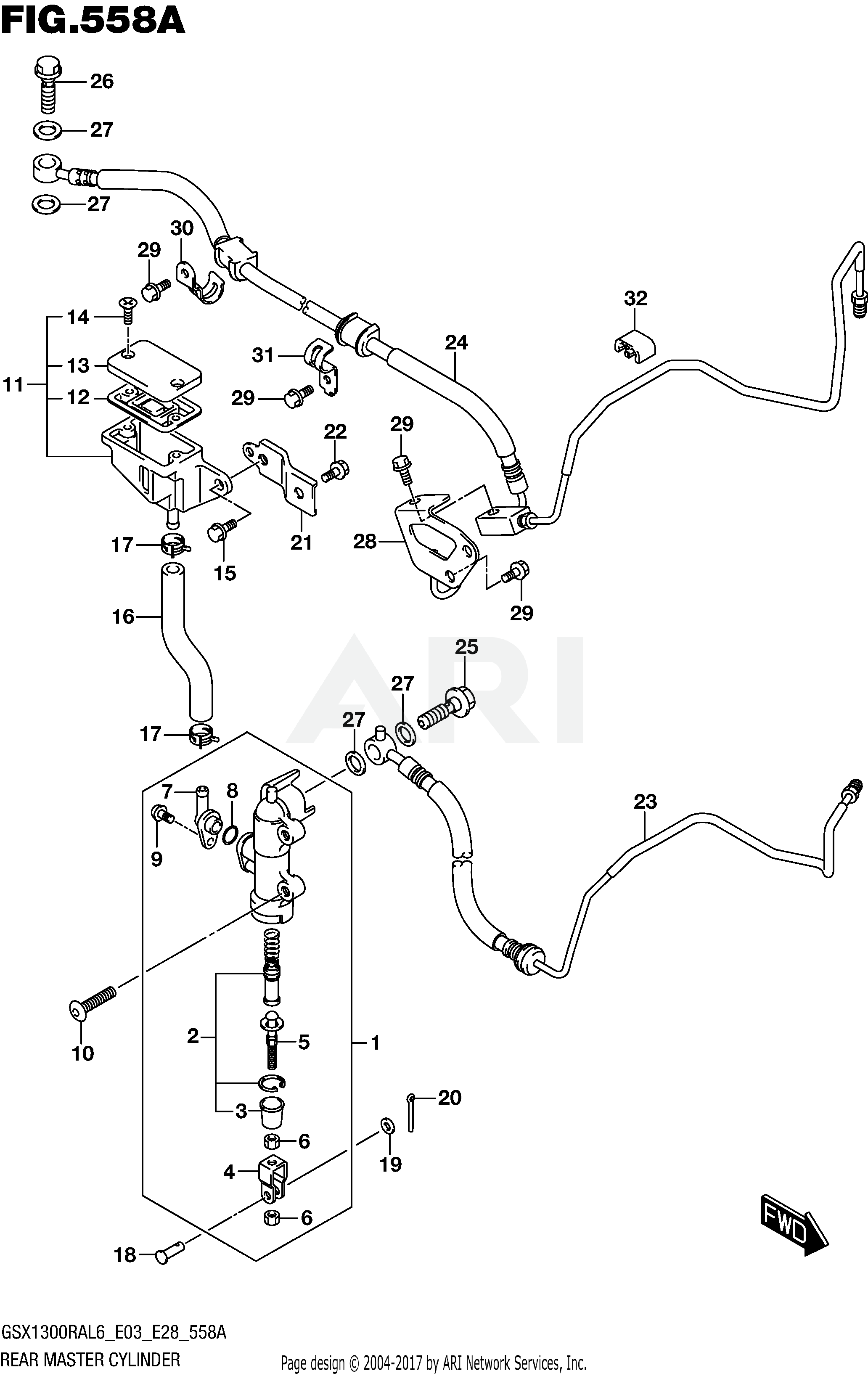 REAR MASTER CYLINDER (GSX1300RAL6 E03)