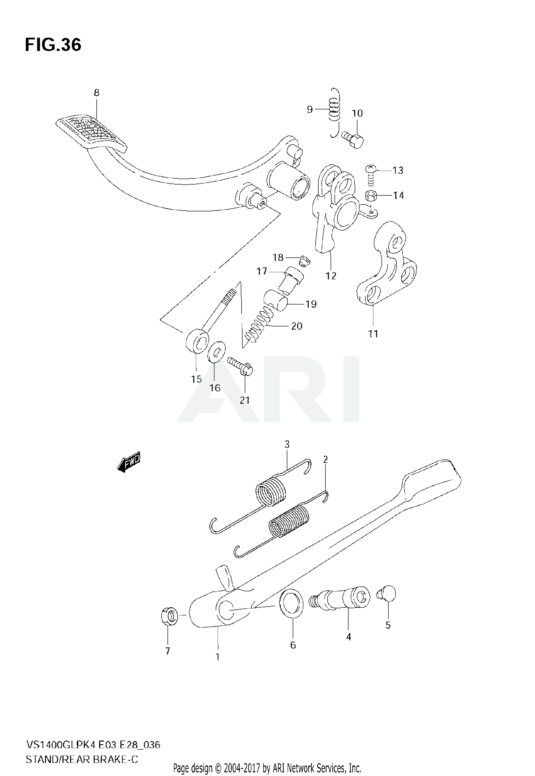 STAND - REAR BRAKE