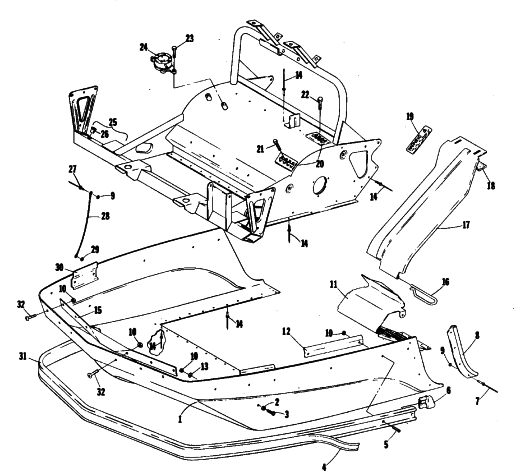 BELLY PAN AND FRONT FRAME