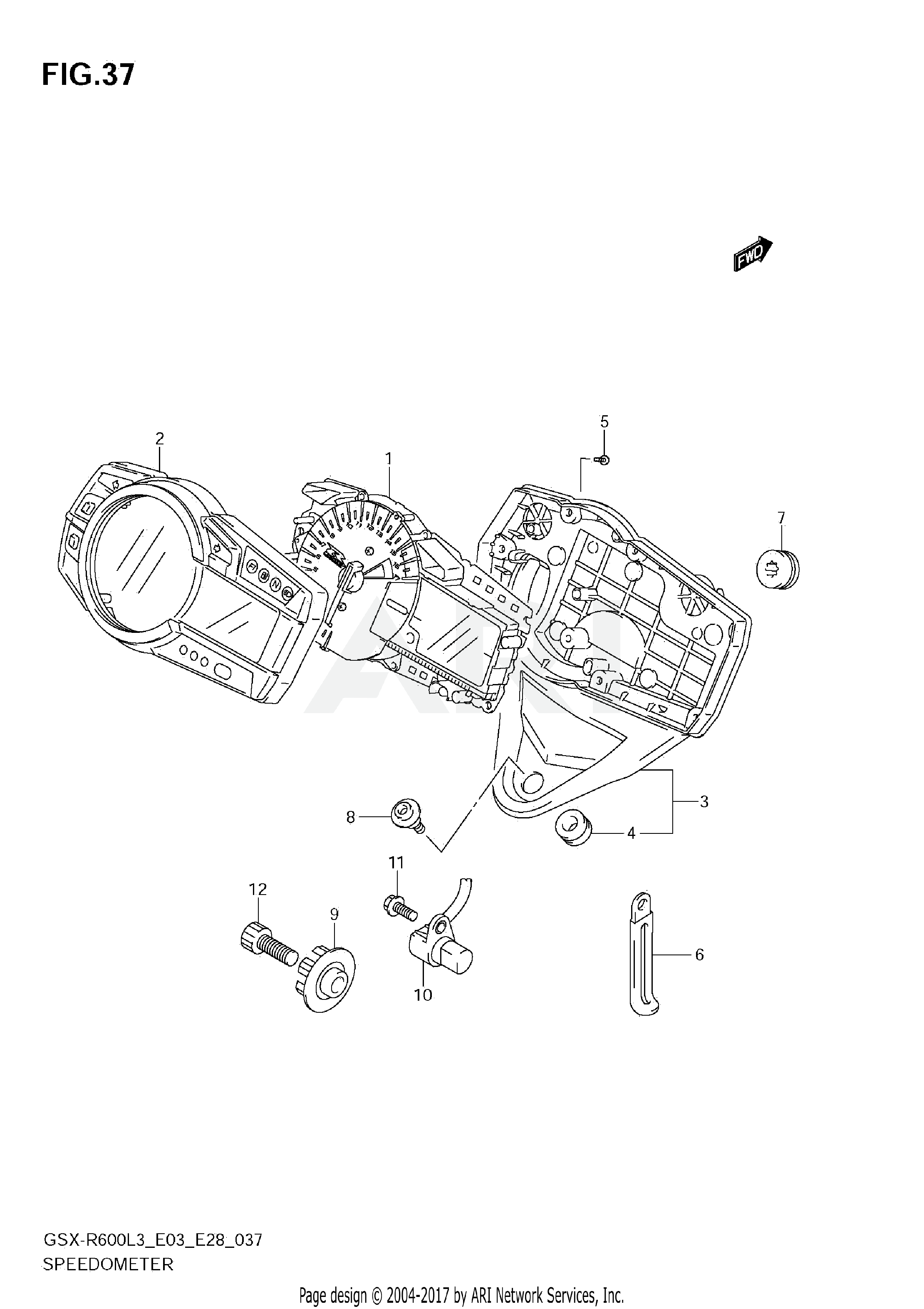 SPEEDOMETER (GSX-R600L3 E03)