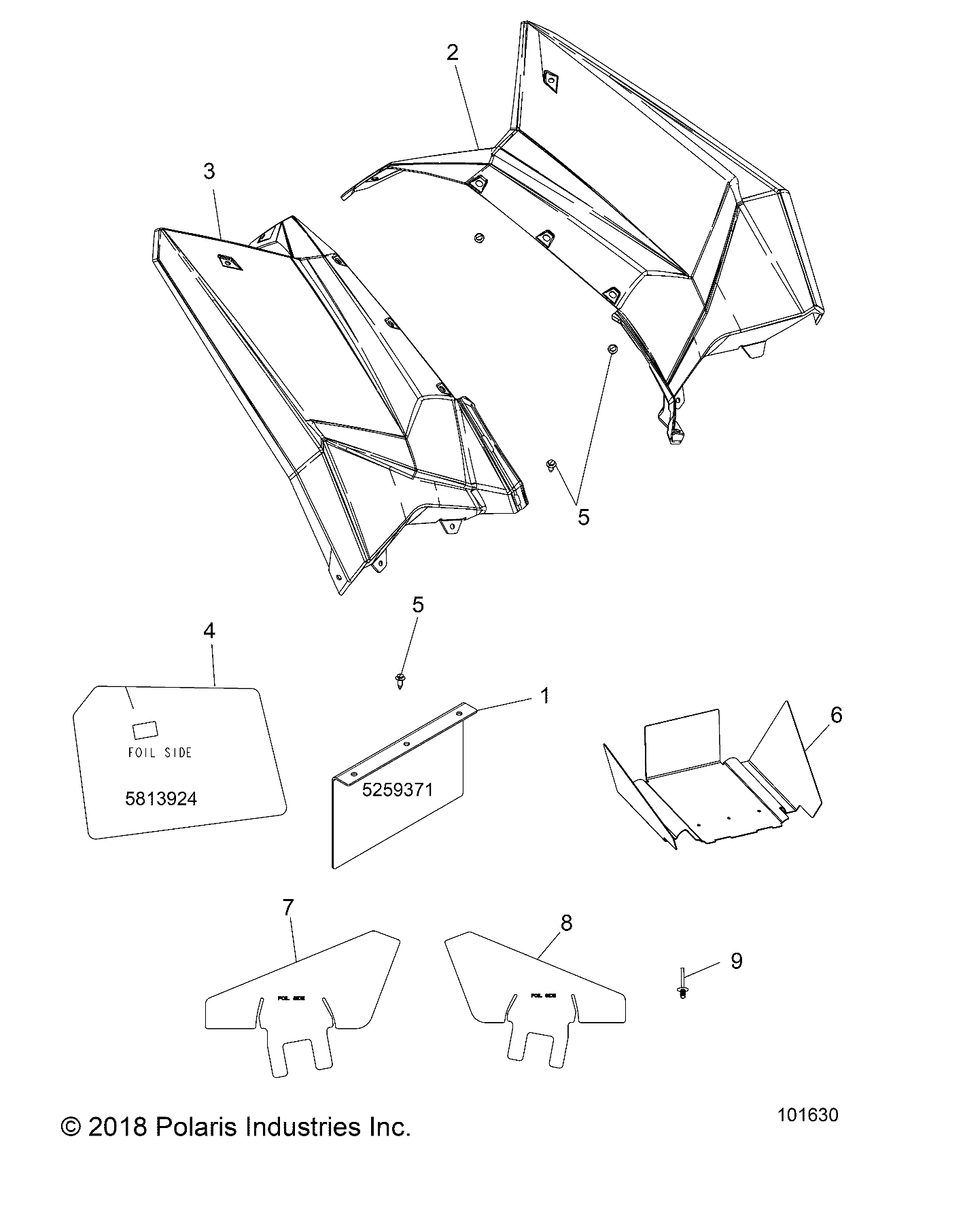 BODY, REAR CAB AND HEAT SHIELDS - A18SVS95FR