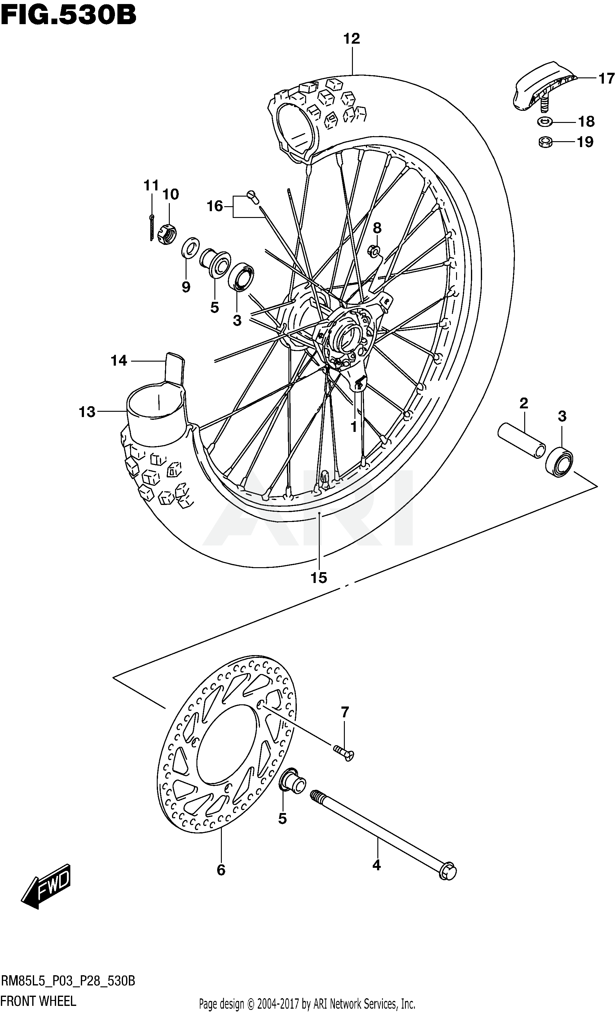 FRONT WHEEL (RM85L5 P28)